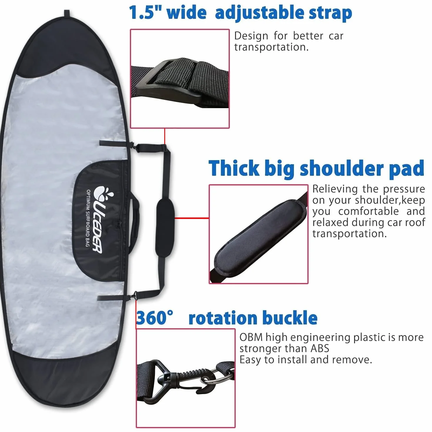Funda para Tabla de Surf y Bolsa de Surf para Viajes al Aire Libre de 1,52 m, 1,52 m, 2,2 m, 2,4 m, 2,7 m, 2,7 m, 2,7 m, 2,7 m, 2,7 m, 2,7 m, 2,7 m, 2,7 m, 2,7 m, 2,7 m, 2,7 m, 2,7 m, 2,7 m