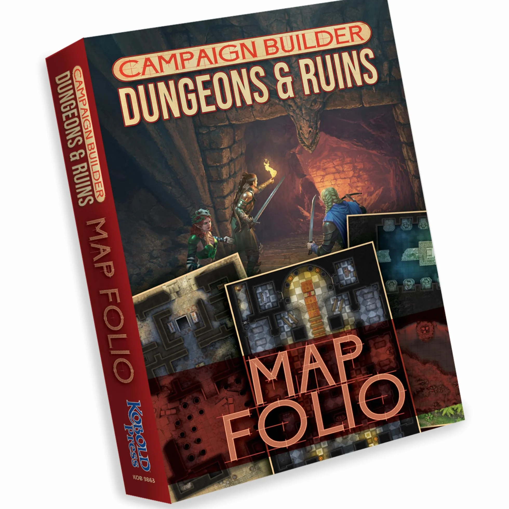 Kobold Press - Campaign Builder Dungeons and Ruins Map Folio Hardcover (VAT Exempt)
