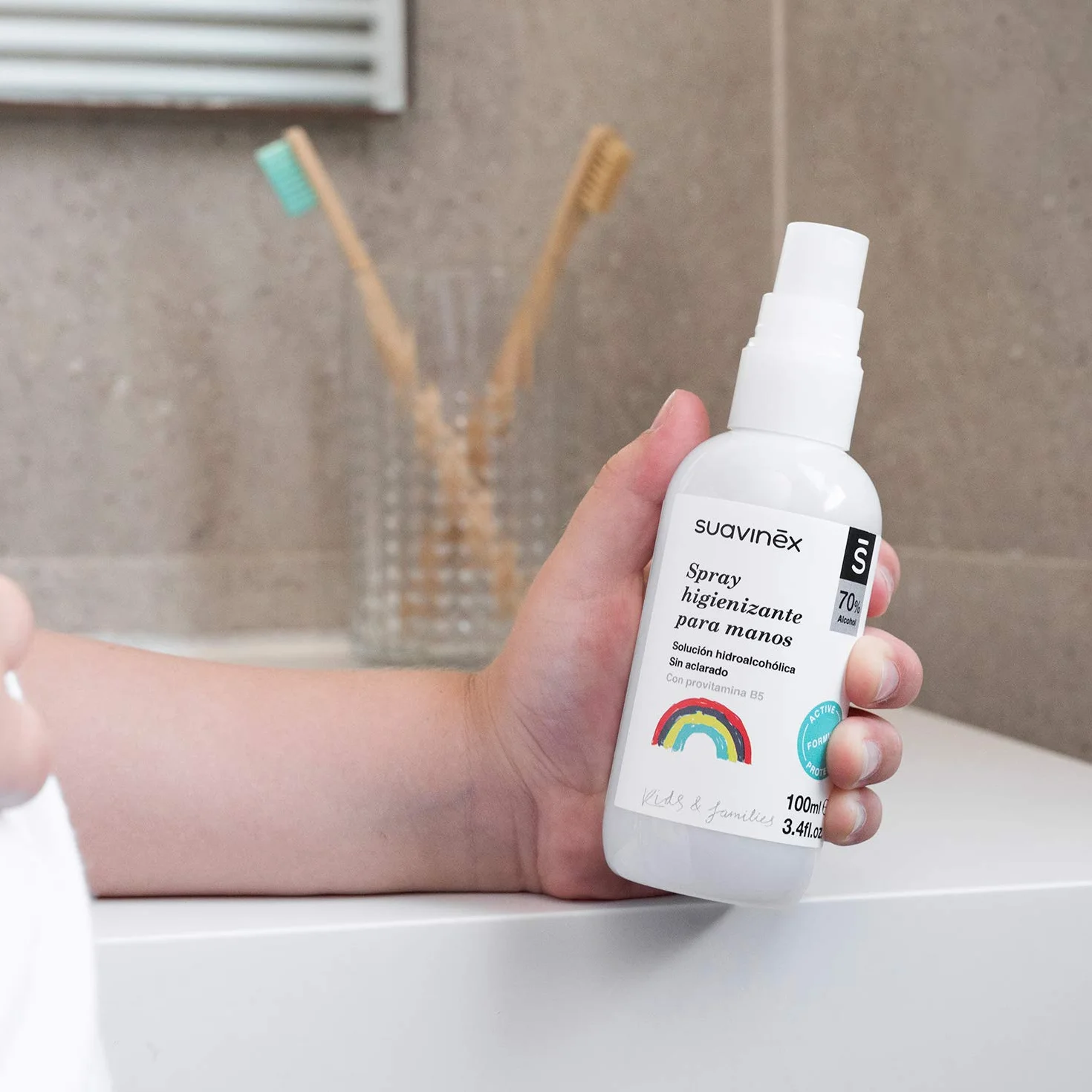 Suavinex Spray Para Manos Niños y Familia Solución Hidroalcohólica Sin Aclarado 100 ml