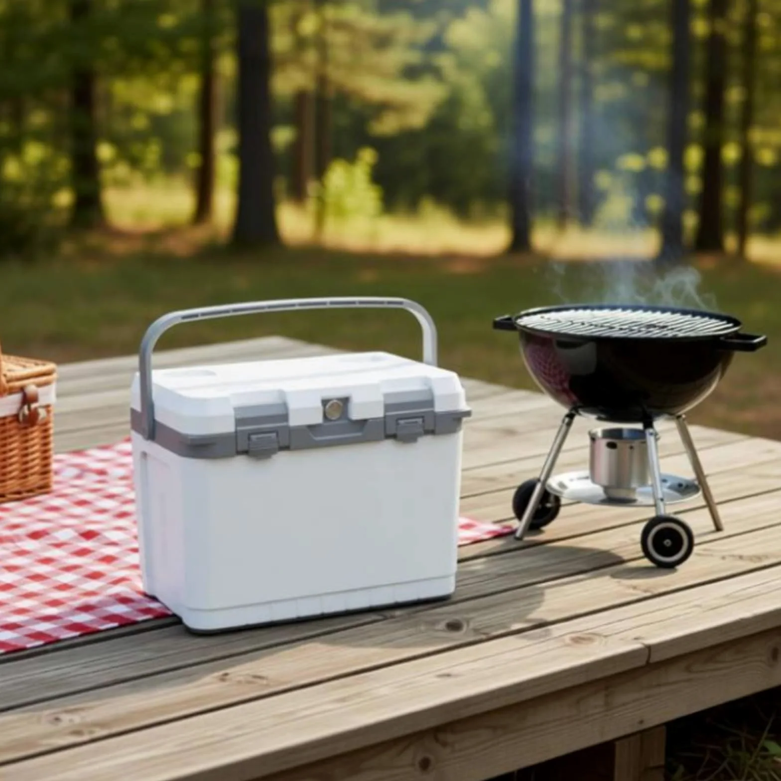 rockible Nevera Térmica con Acumuladores Frío Compacta Nevera Camping con Asa Aislada Refrigerador para Viajes en Coche