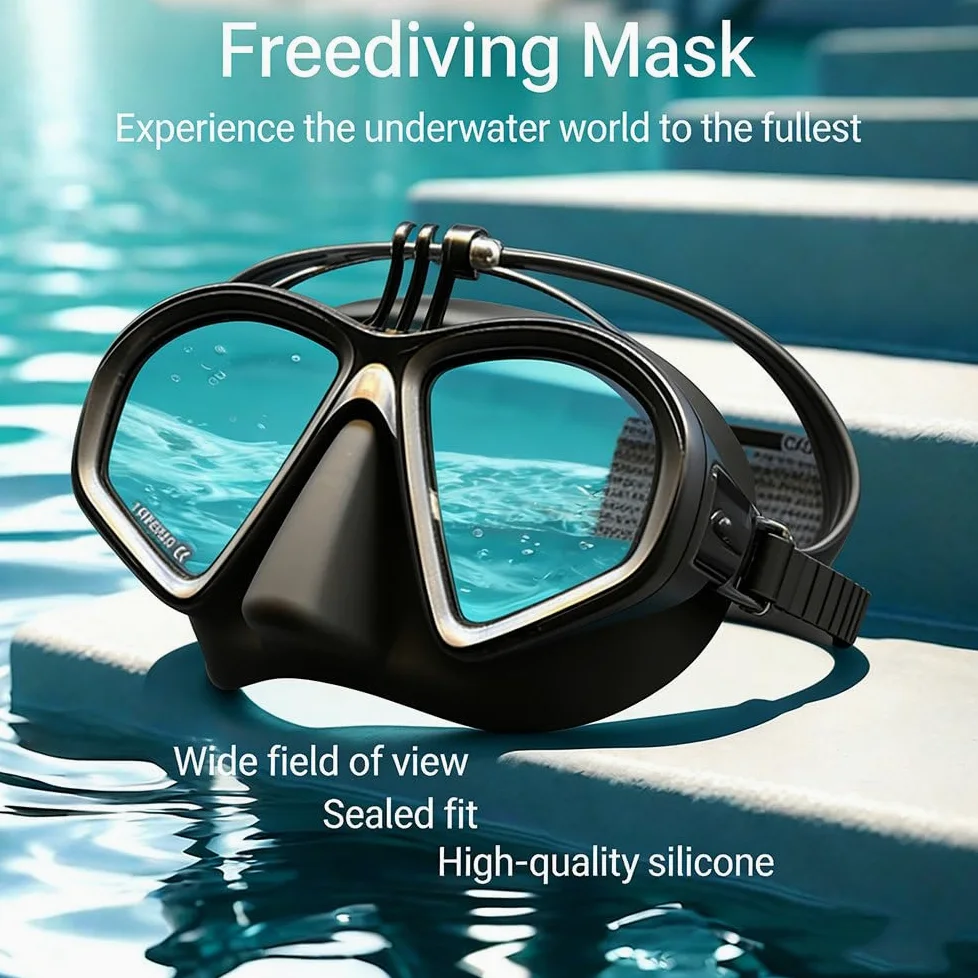 MáScara De Buceo Y Snorkel PanoráMica, Gafas De Buceo con System Antivaho, MáScara De Cristal Templado para Apnea Y Buceo— Ideal para Buceo, Snorkel Y NatacióN. C