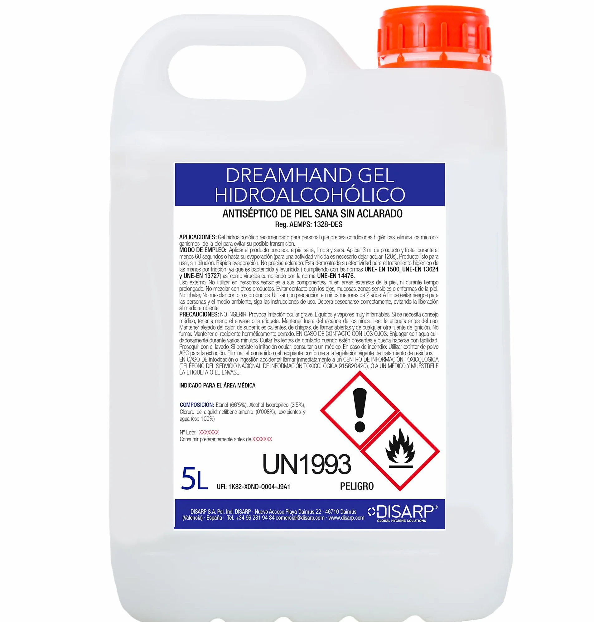 Gel Hidroalcoholico Higienizante Secado Instantaneo