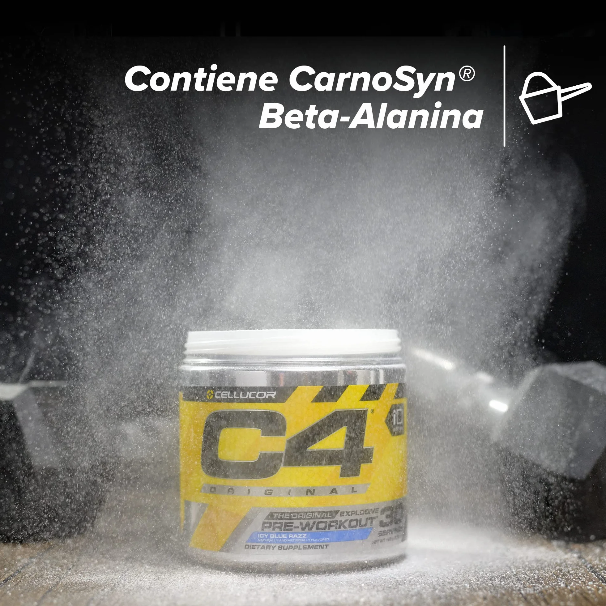 C4 Original Preentrenamiento en Polvo Naranja 150 mg Cafeína Beta Alanina Creatina 30 Raciones