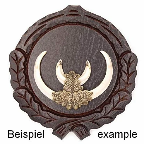 GTK - Juego de 3 placas de cuña talladas oscuras AF 14 cm con 3 hojas de roble, portada pequeña, tabla cuña, tabla para especias, cartel para trofeos