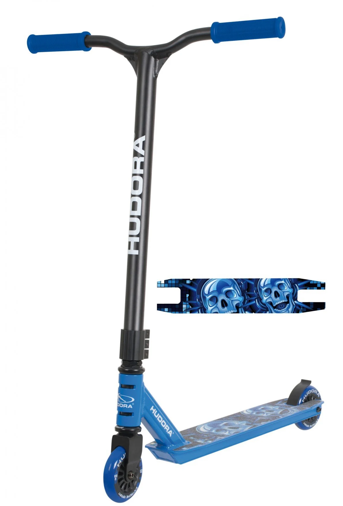 Hudora 14025 - Stunt Scooter XQ-12 - Fijo - azul y negro