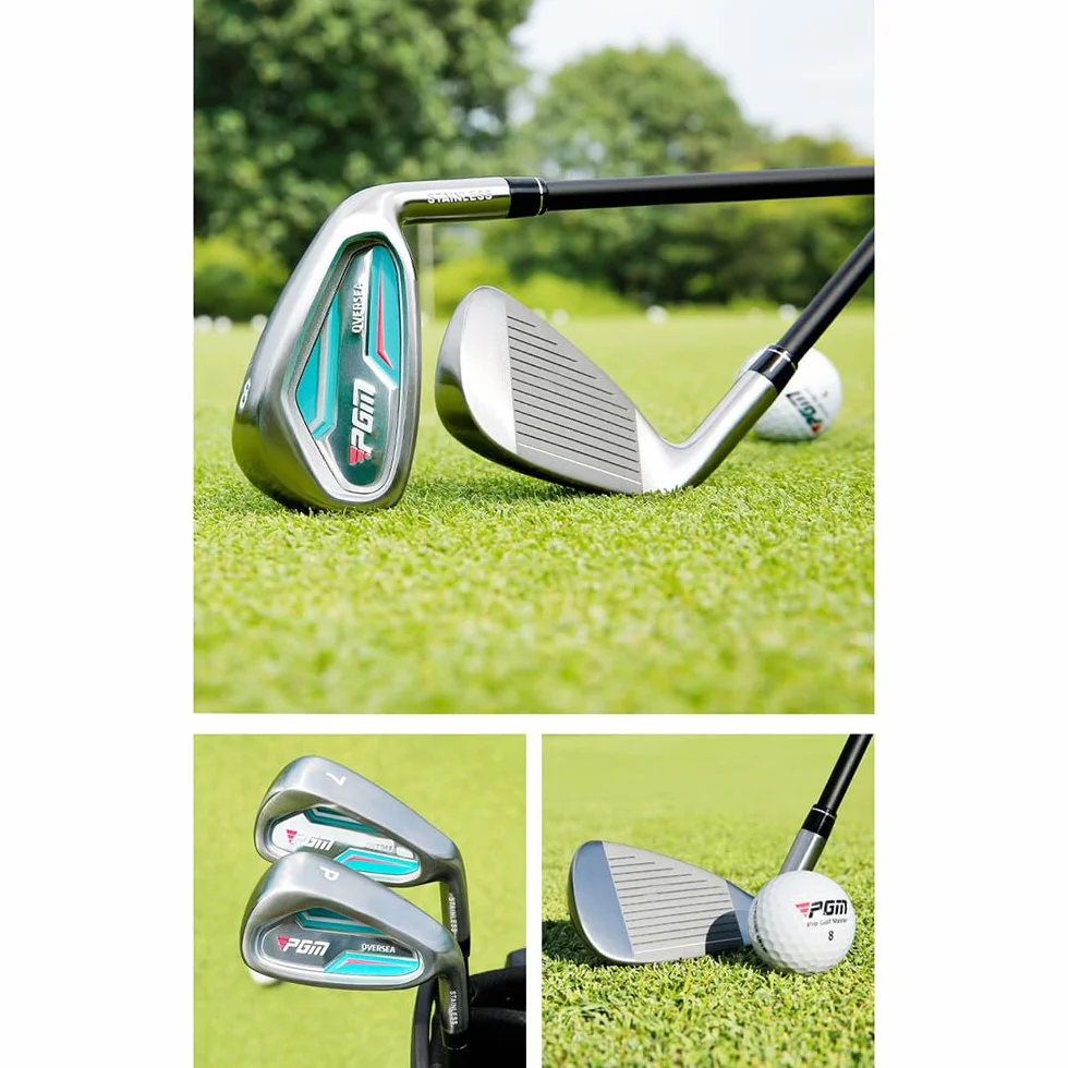 Club de Golf #5/6/7/8/9 /P/S Hierro Poste de Práctica Diestro, Hombres Mujeres Eje de Carbono Cabeza de Acero Inoxidable Club de Golf Hierro