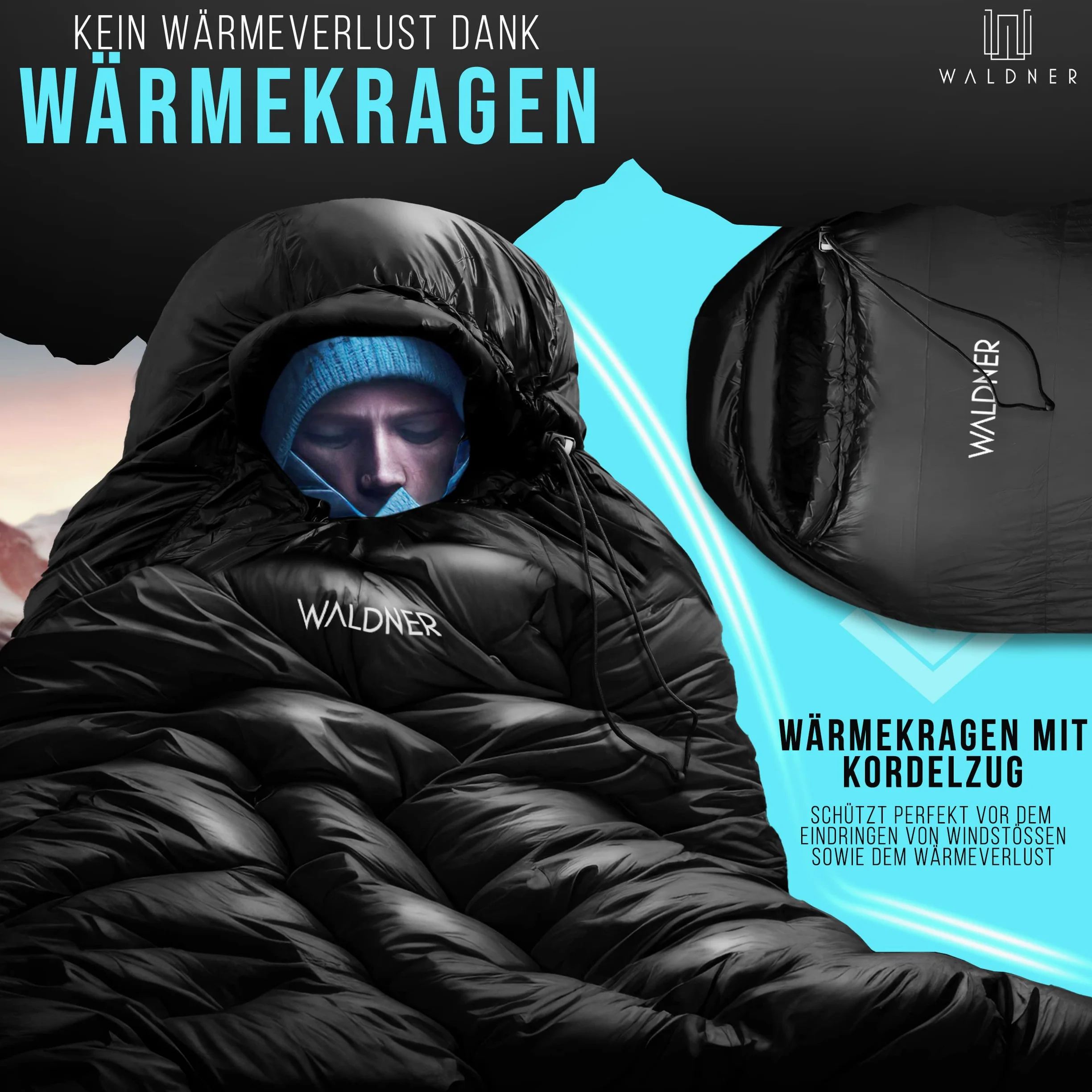 WALDNER Saco de dormir de plumón ultraligero, tamaño pequeño, 4 estaciones, 800 g de plumón, 600 FP, saco de dormir para exterior y camping, ligero y cálido