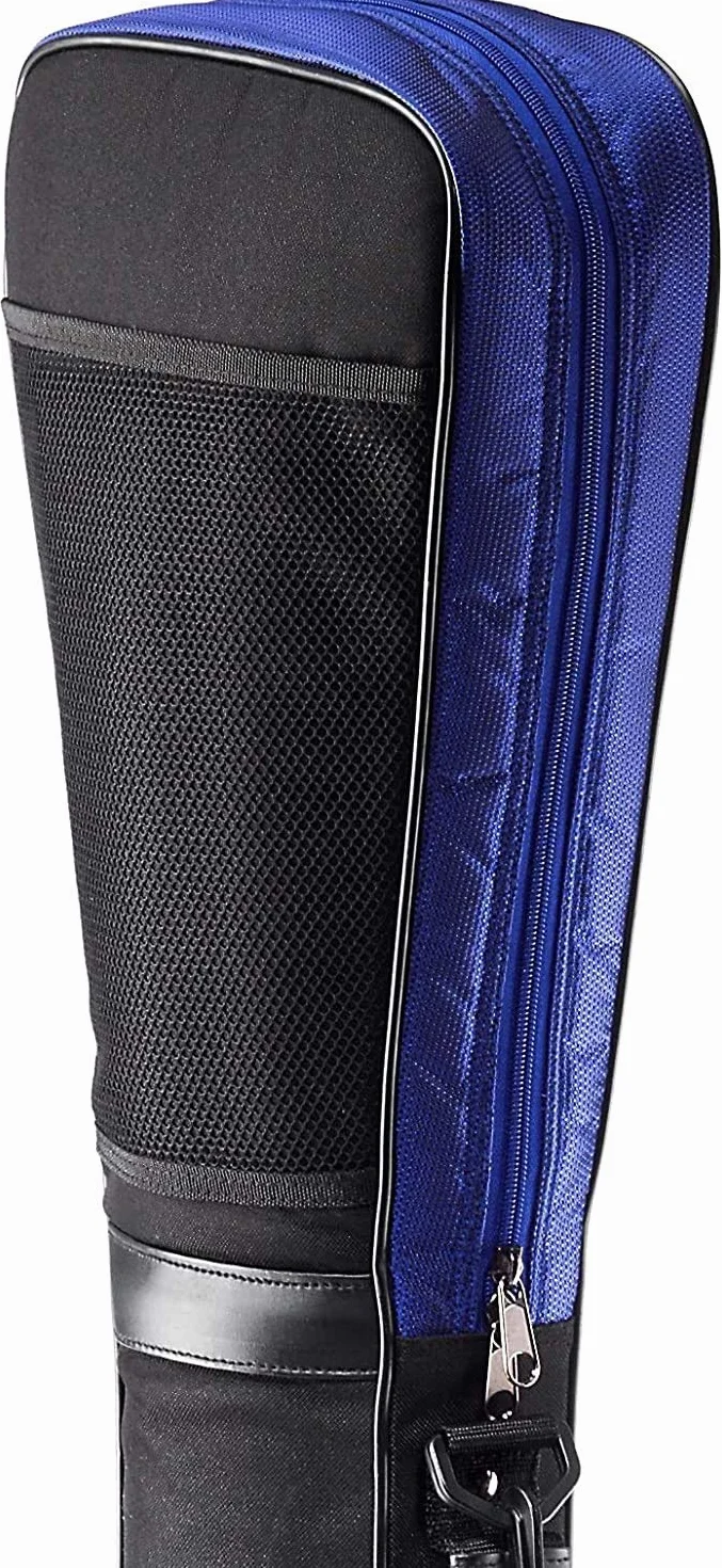 Bolsa de Golf/lápiz/Bolsa de Viaje/Rangeag/Pistolbag/Bolsa de Transporte con Cubierta Protectora integrada y Bolsillo Exterior en Color: Negro – Azul Real