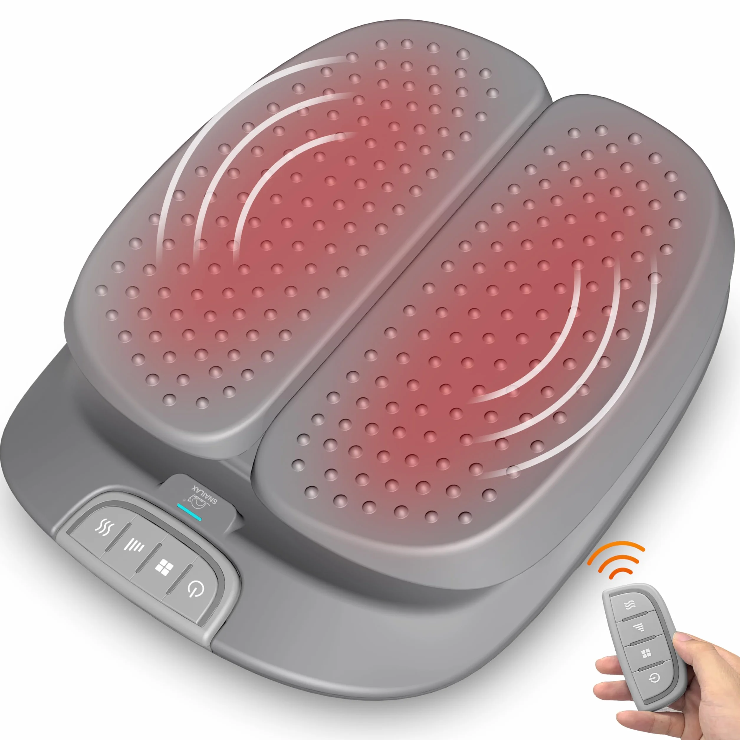 SNAILAX Masajeador de pies con calor y vibración control remoto eléctrico para circulación fascitis plantar alivio dolor