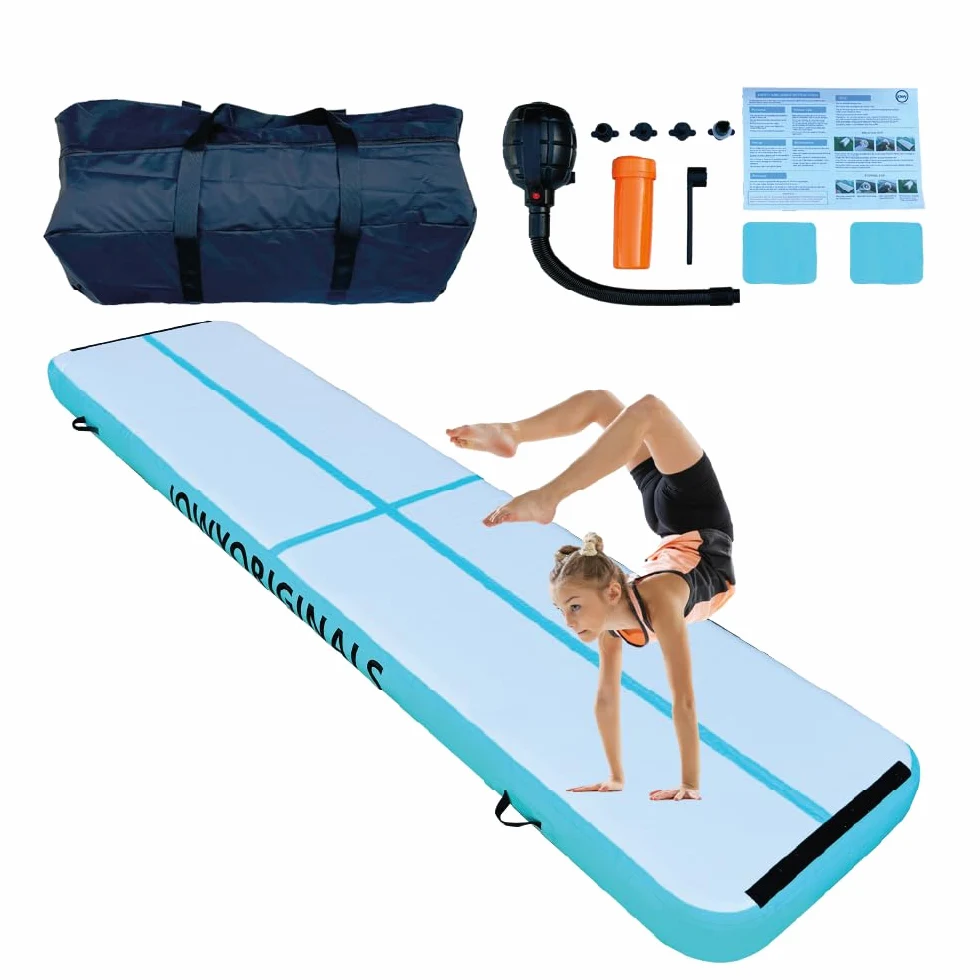 Colchoneta Airtrack Inflable con Bomba para Gimnasia, Yoga y Entrenamiento, Impermeable, Portátil