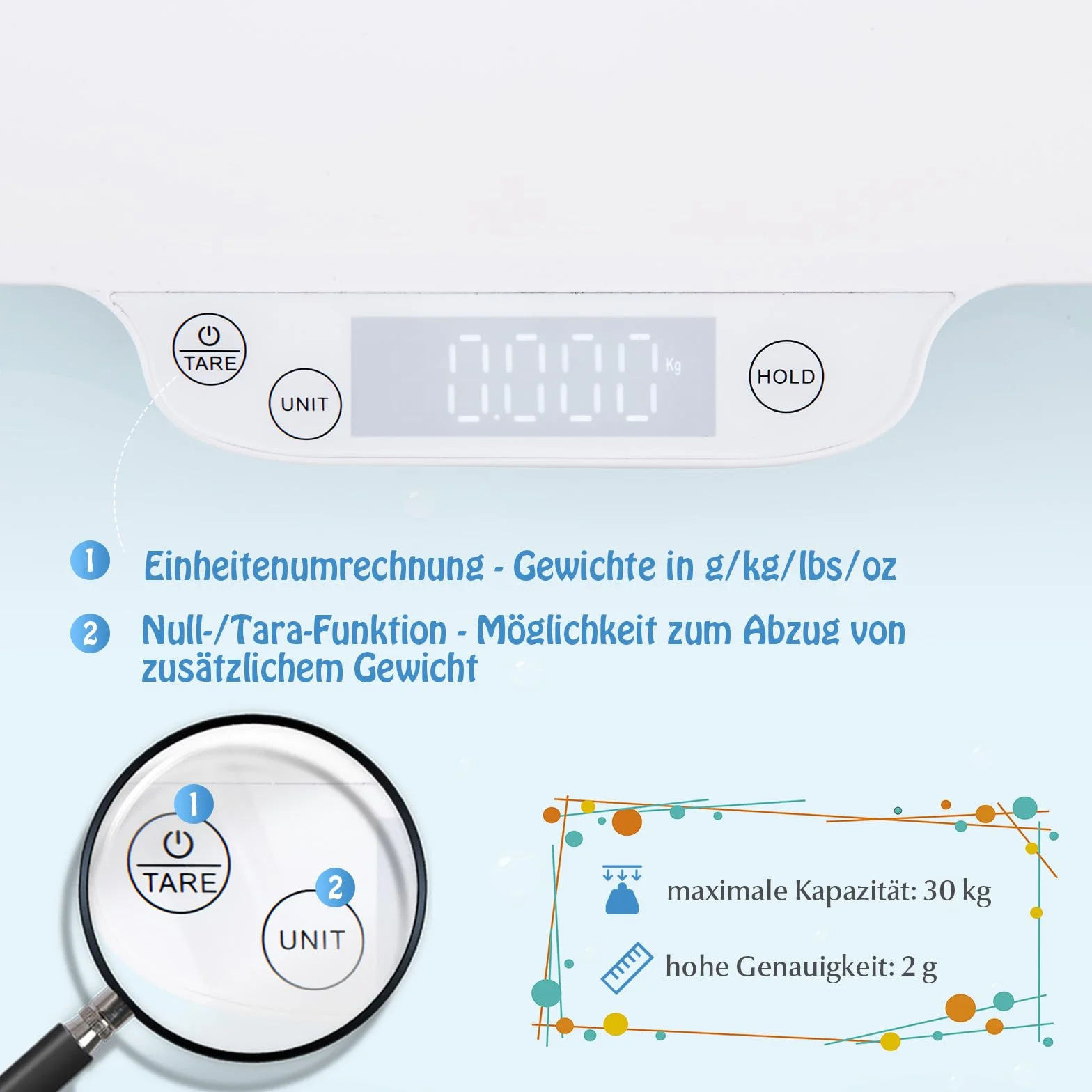 GOPLUS Báscula digital para bebé inteligente con función de sujeción y tara, pantalla LED, para mascotas y cuna