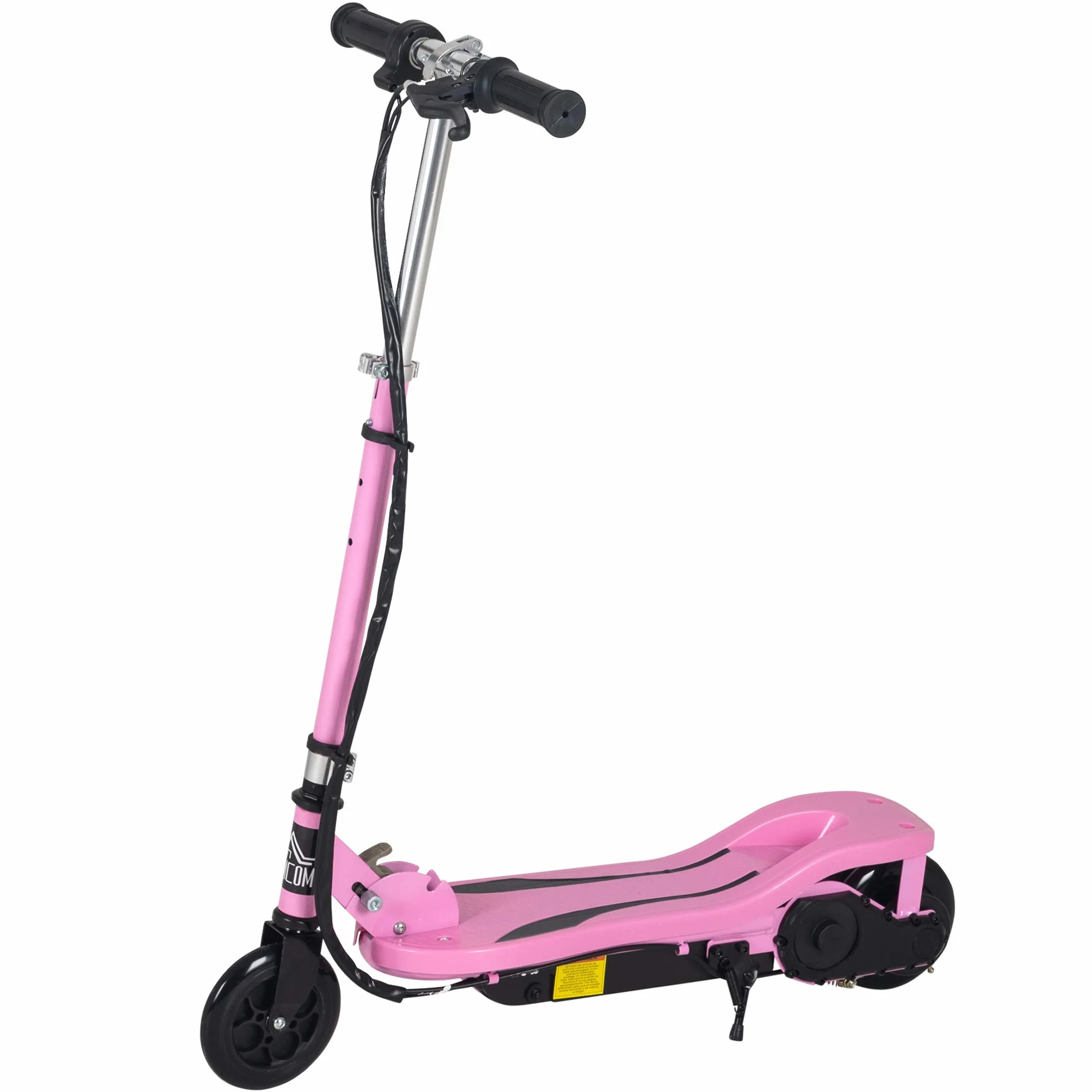 HOMCOM Patinete Eléctrico Plegable para Niños de 7-14 Años, Patinete Eléctrico con Velocidad MAX. 12 km/h, Alcance de 8 km, Altura Ajustable, Freno de Mano