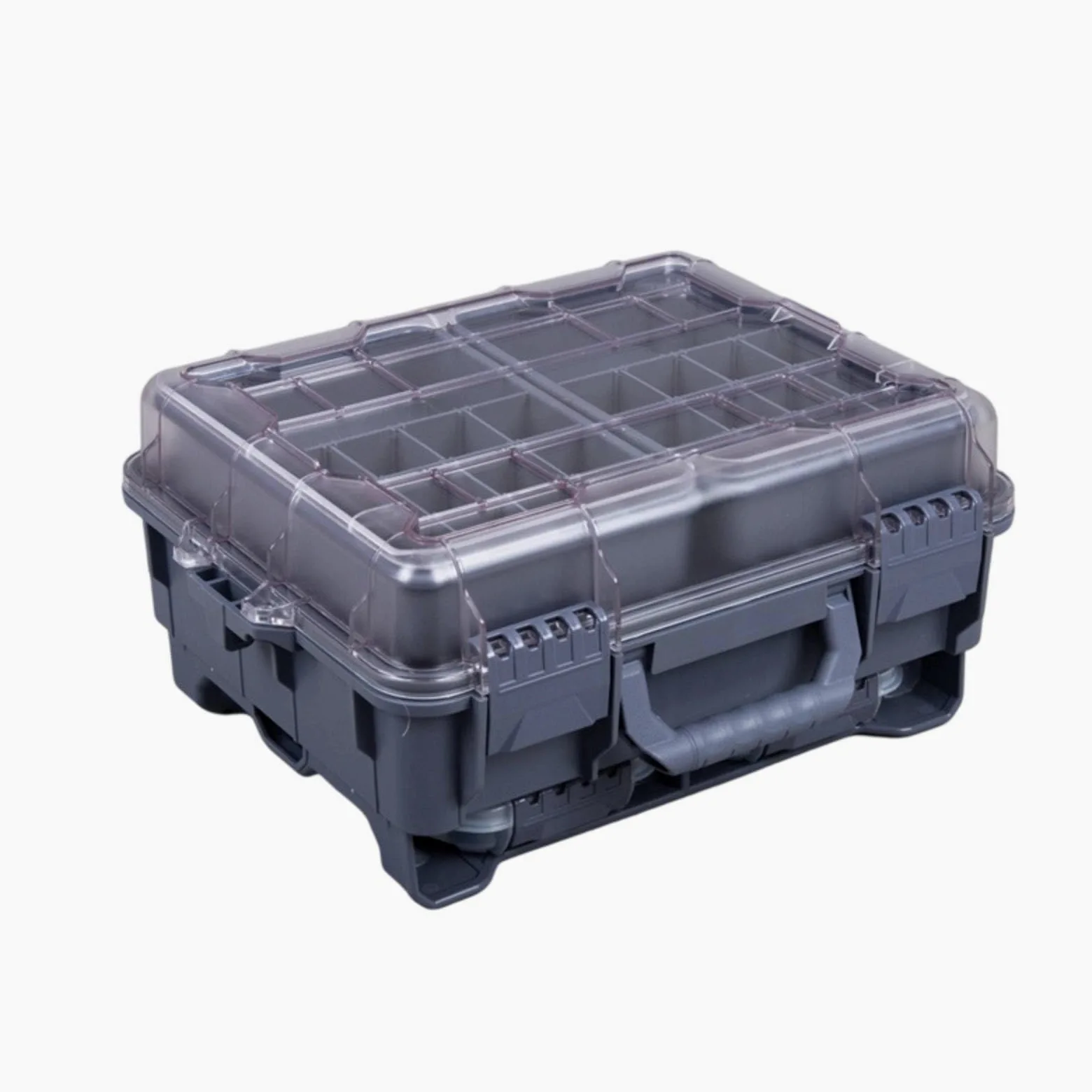 Caja Aparejos con Tapa Ajustable Caja Aparejos con Divisores Práctico Maletín Pesca Divisores para Pescadores