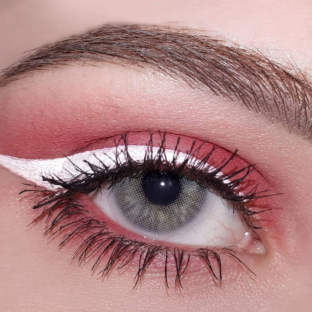 GLAMLENS lentillas de color gris Mailand Grey 1 par 90 días sin graduación blandas hidrogel de silicona