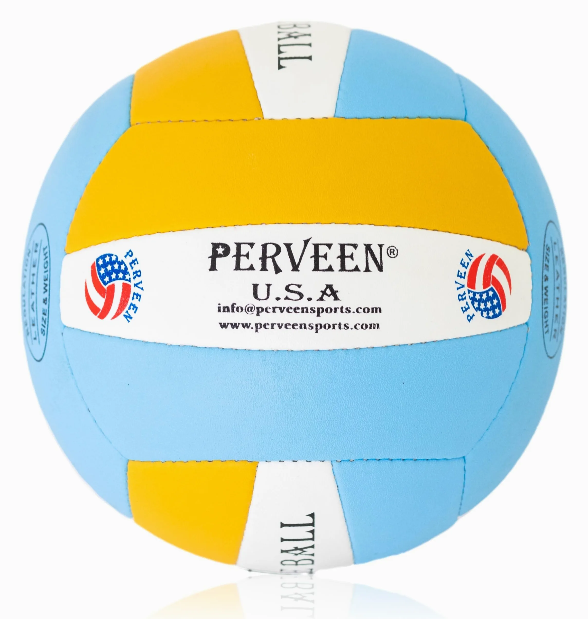 PERVEEN Pelota de voleibol de cuero compuesto de microfibra, tamaño oficial 5, cosida a mano, suave al tacto, para uso en interiores y exteriores, pelota de práctica y juego recreativo