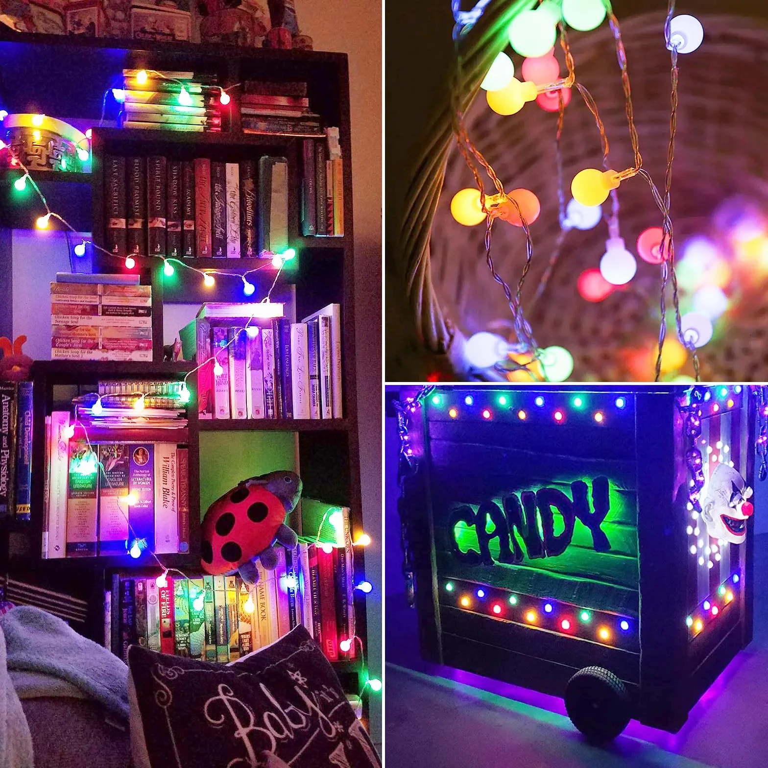 A.bigwhale Guirnalda Luces LED 30 Bola Cadena Navidad 3M Multicolor