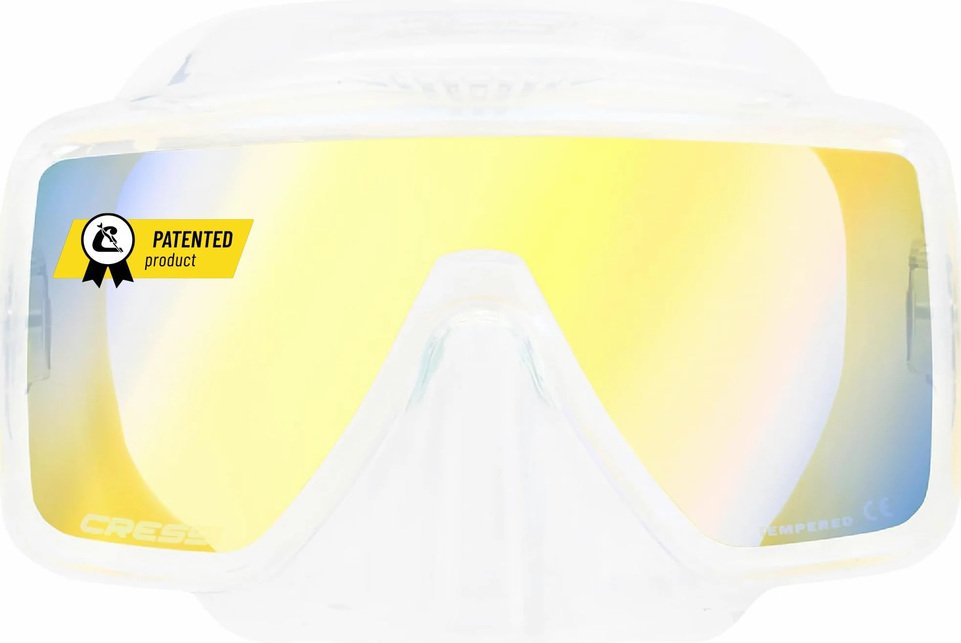 CRESSI Sf1 Mask - Máscara Cuadrada sin Marco con Lente Templada Ideal para Buceo Apnea y Snorkeling Unisex Adulto