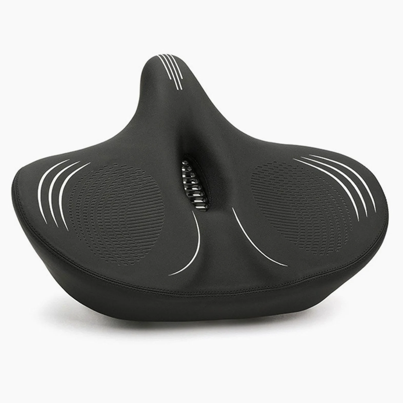 Amagogo Asiento de Bicicleta, sillín de Bicicleta de Gran tamaño, agrandado, Ancho, cómodo, con absorción de Impactos, para Ejercicio, Ocio, Ciclismo en