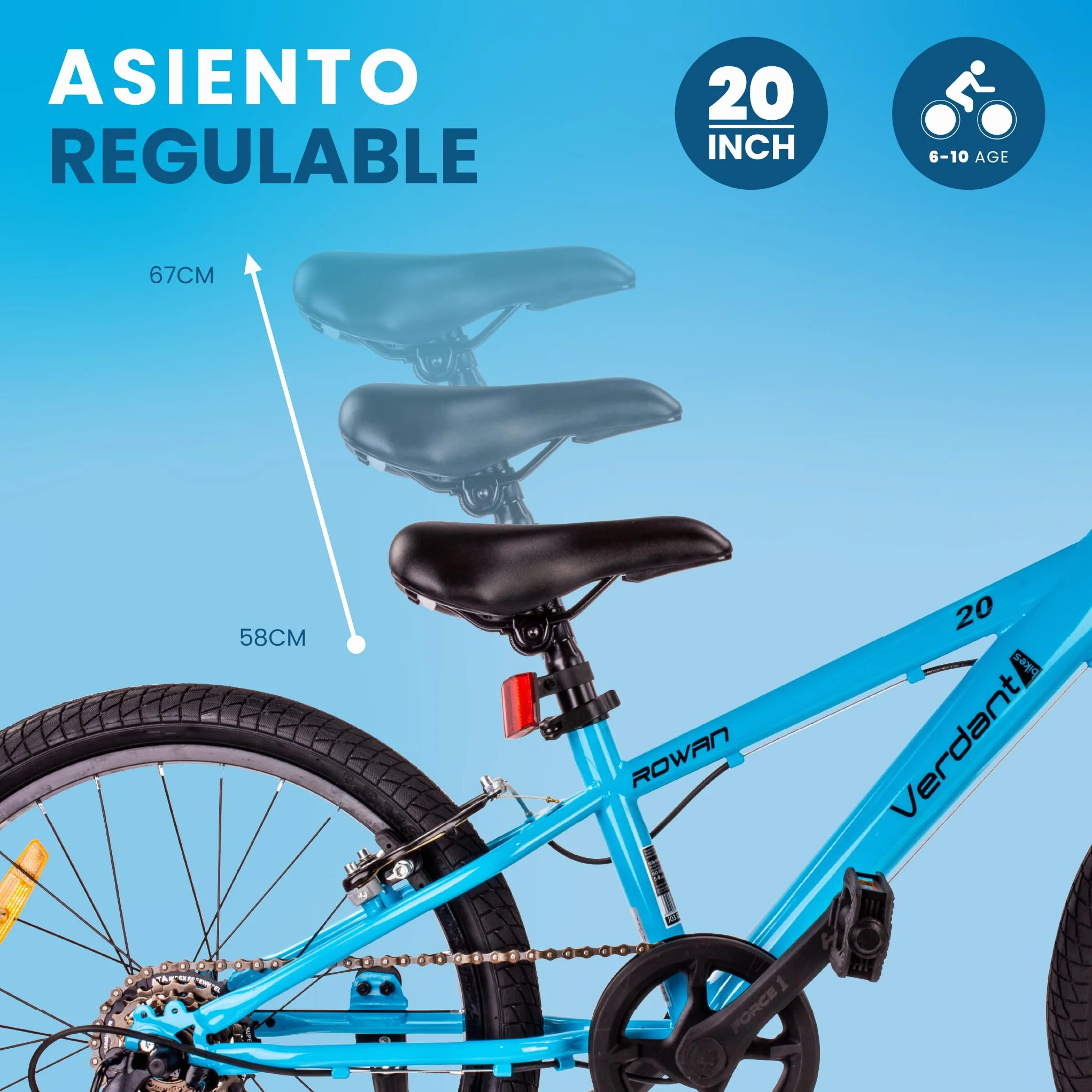 Shimano Verdant Bike Bicicleta Infantil 20 24 Pulgadas Altura Ajustable