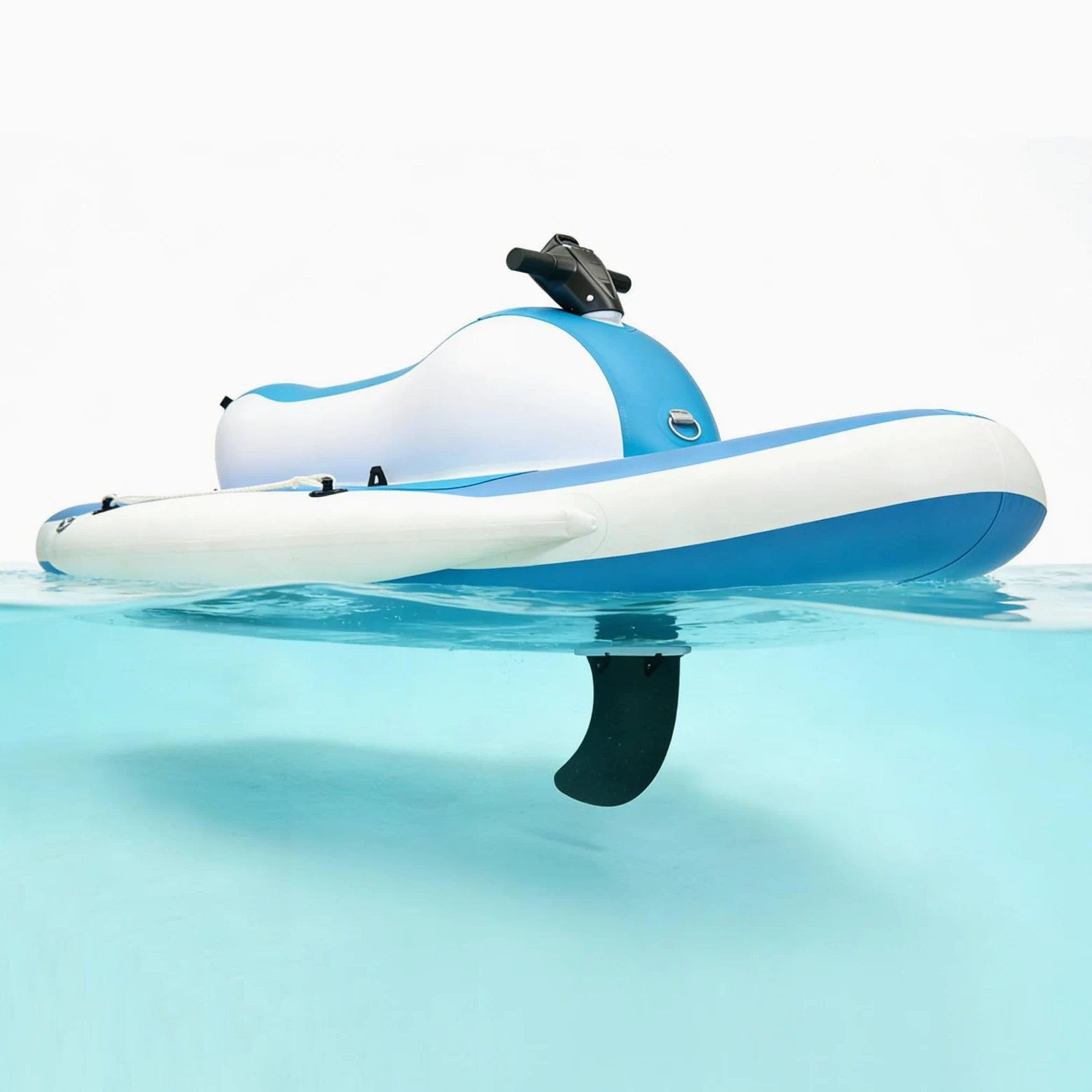 Barca Hinchable 3 en 1 con Propulsión Subacuática Opcional Unpowered | Exploración snorkel, navegación asistida, opción kayak con remo, diseño plegable, recreación marina