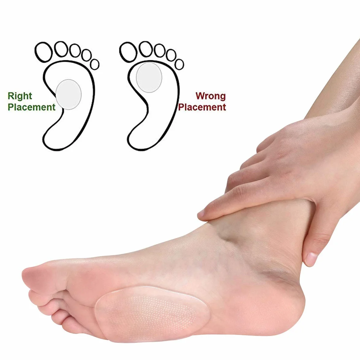 Plantillas de Zapatos con Tacón Alto para Alivio del Dolor en el Antepié, 3 Pares