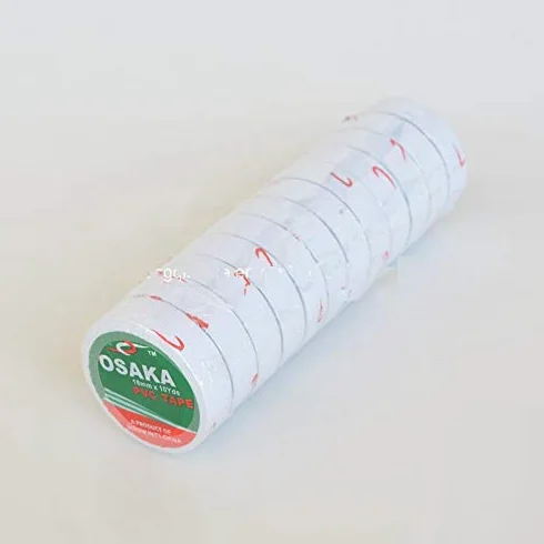 Osaka 5 rollos de cinta de bola, 50 unidades, color blanco