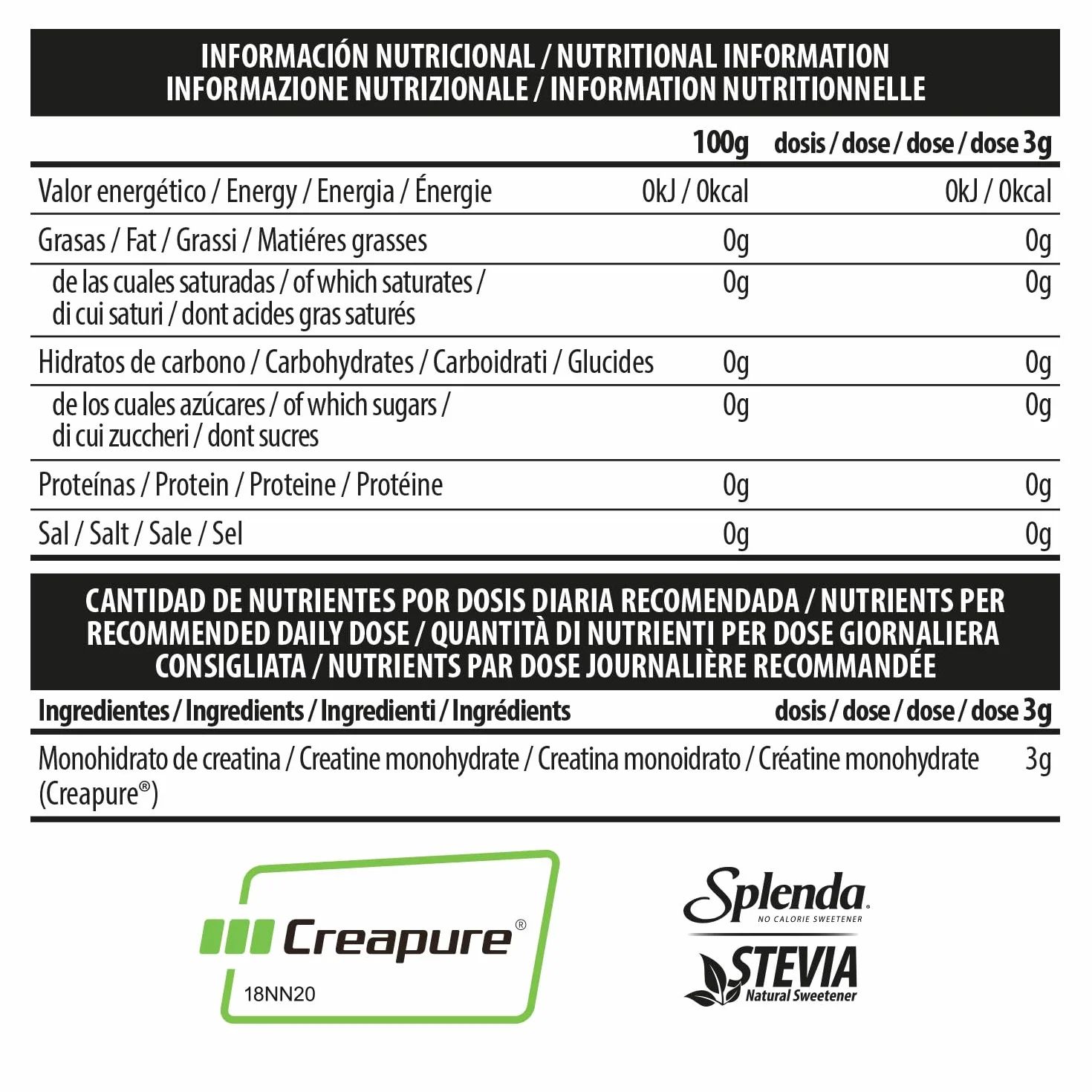 Creatina Creapure Monohidratada 250g Vegana Ultra Pure