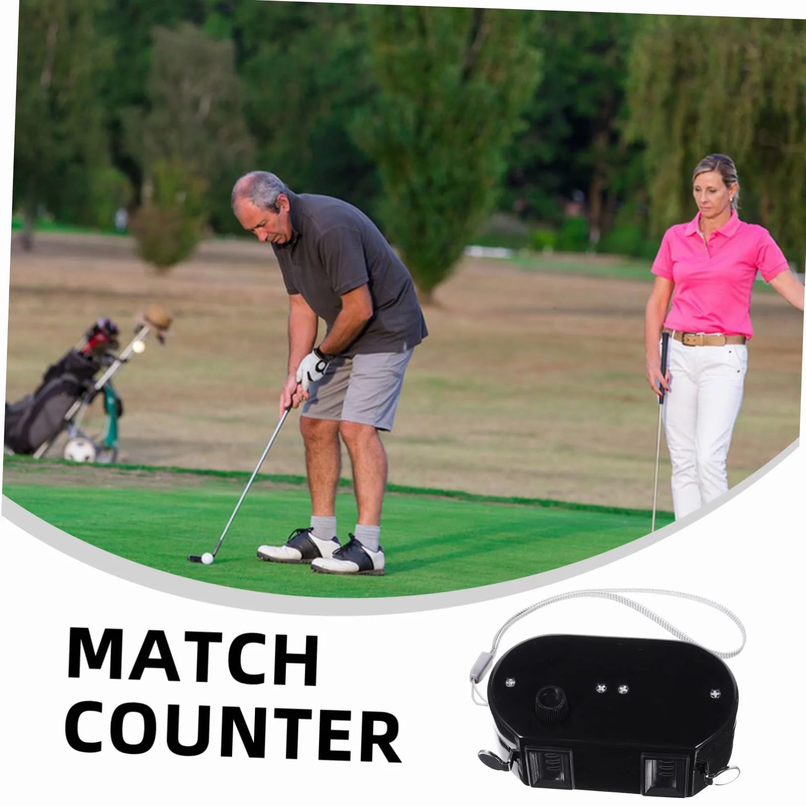 Contador de mano doble con dos funciones de conteo, clicker mecánico portátil para béisbol, golf y eventos deportivos, compacto, duradero, números legibles, negro