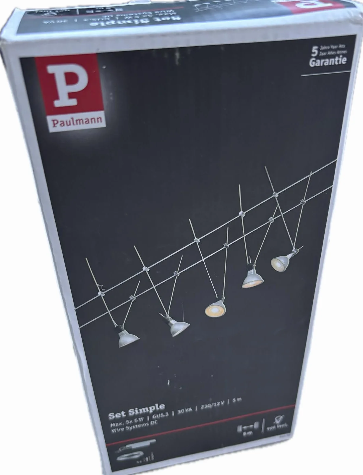 Paulmann Sistema de cables GU5,3 10W cromo