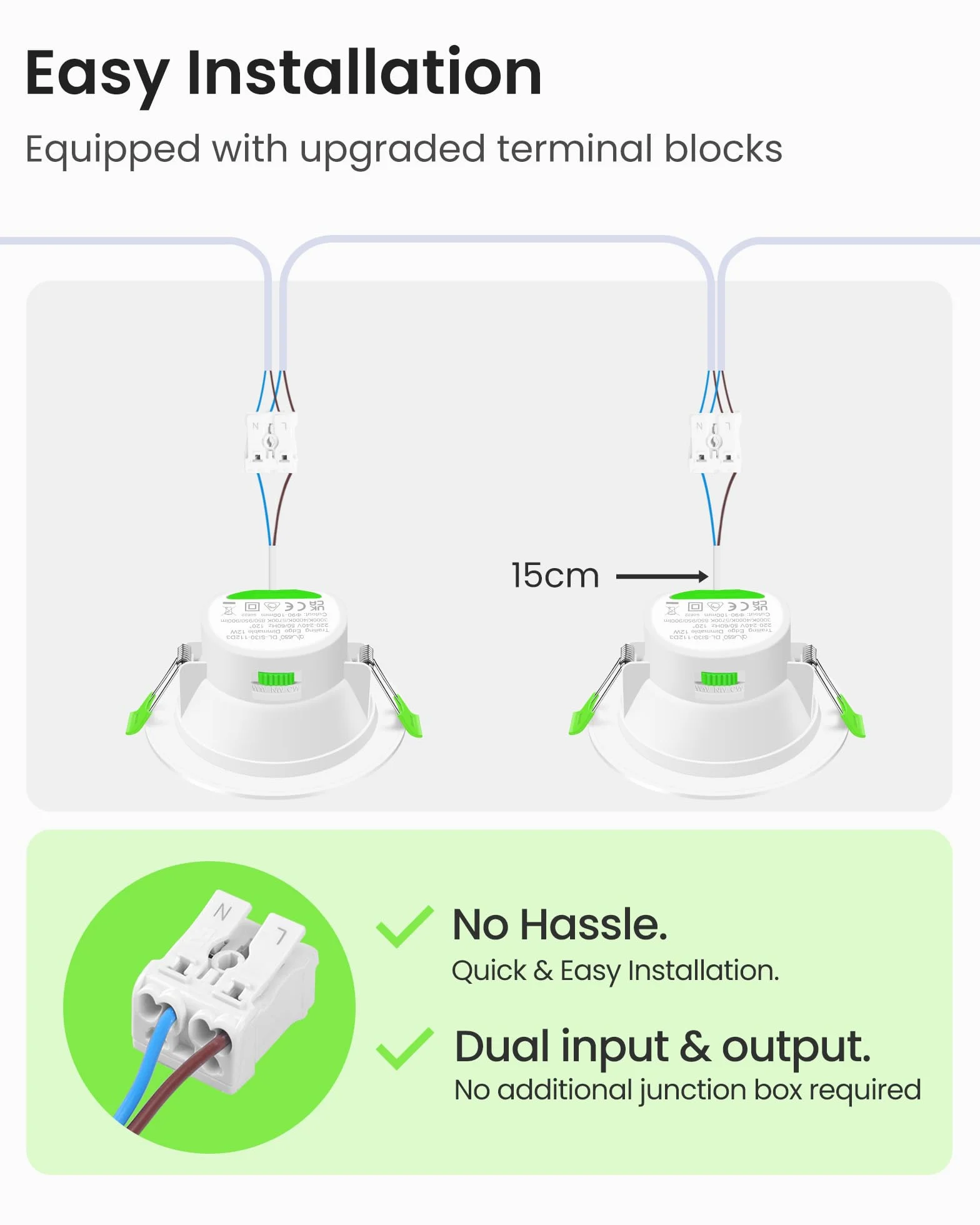ALUSSO Downlight LED Techo Empotrable Regulable 10W IP65 3000K 4000K 5700K Ajustable φ70-80mm 12 Pack