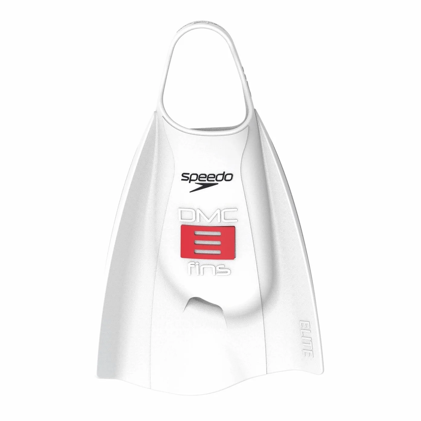 Speedo DMC Elite - Aleta de natación (talla S), color blanco y rojo
