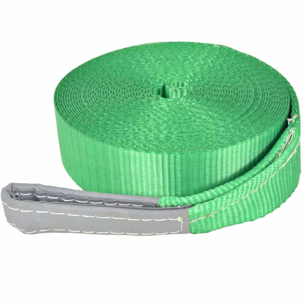 vidaXL Cuerda de Equilibrio Slackline 15 m x 50 mm 150 kg Amarillo/Verde