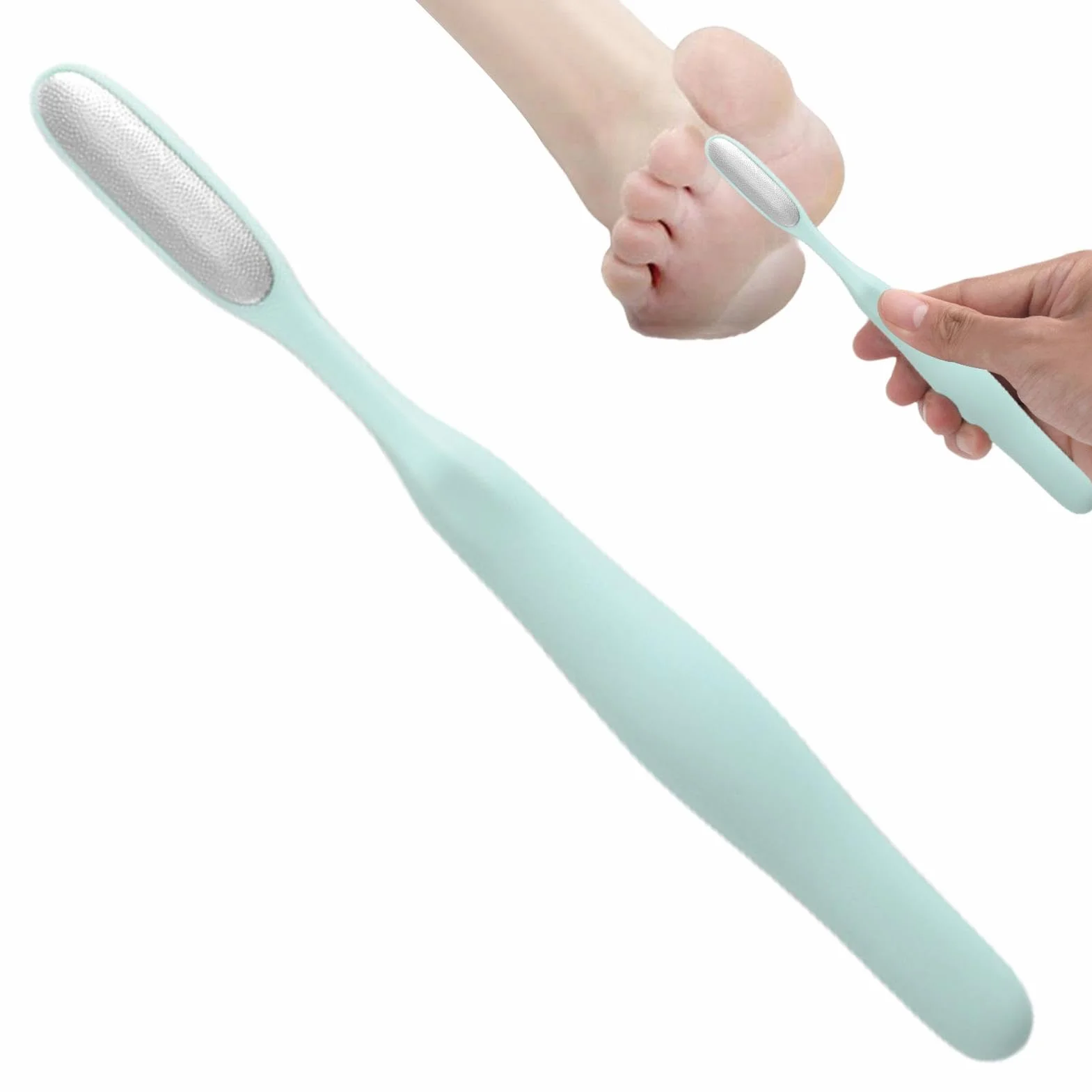 Cepillo de limpieza de acero inoxidable para eliminar callos y piel agrietada de los pies
