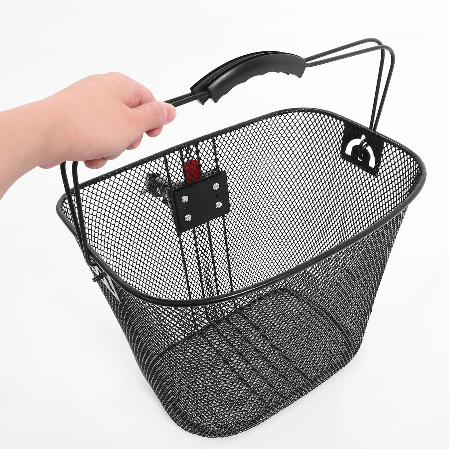 Sosoport Cesta para Bicicleta de Montaña Desmontable de Hierro Negro | Plástico, Uso Exterior, Efecto Decorativo, Formato Portátil, Accesorios Bici