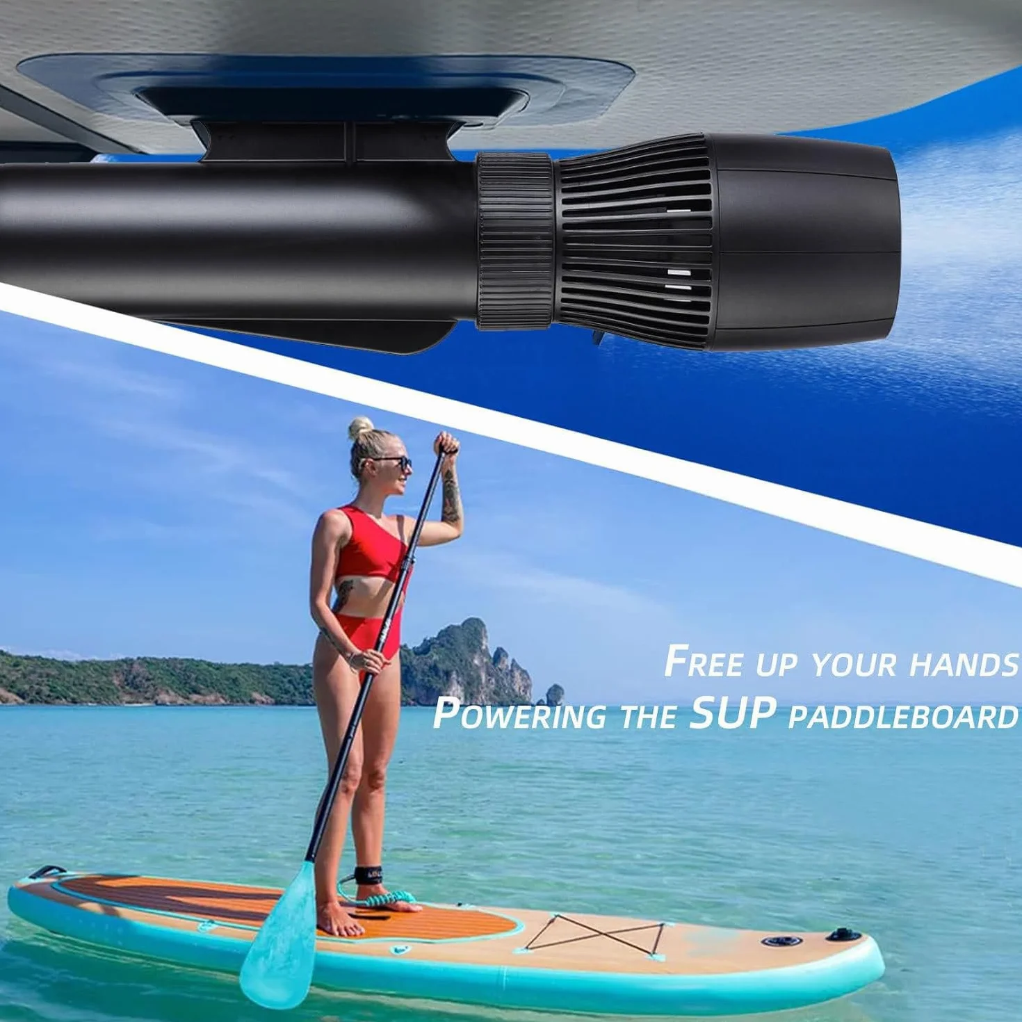 Scooter Submarino, Refuerzo Submarino de 500 W, Velocidad de 2 M/S, batería de Litio, Material de aleación de Aluminio, propulsores de Doble hélice portátiles para bucear, Nadar,4400mAh