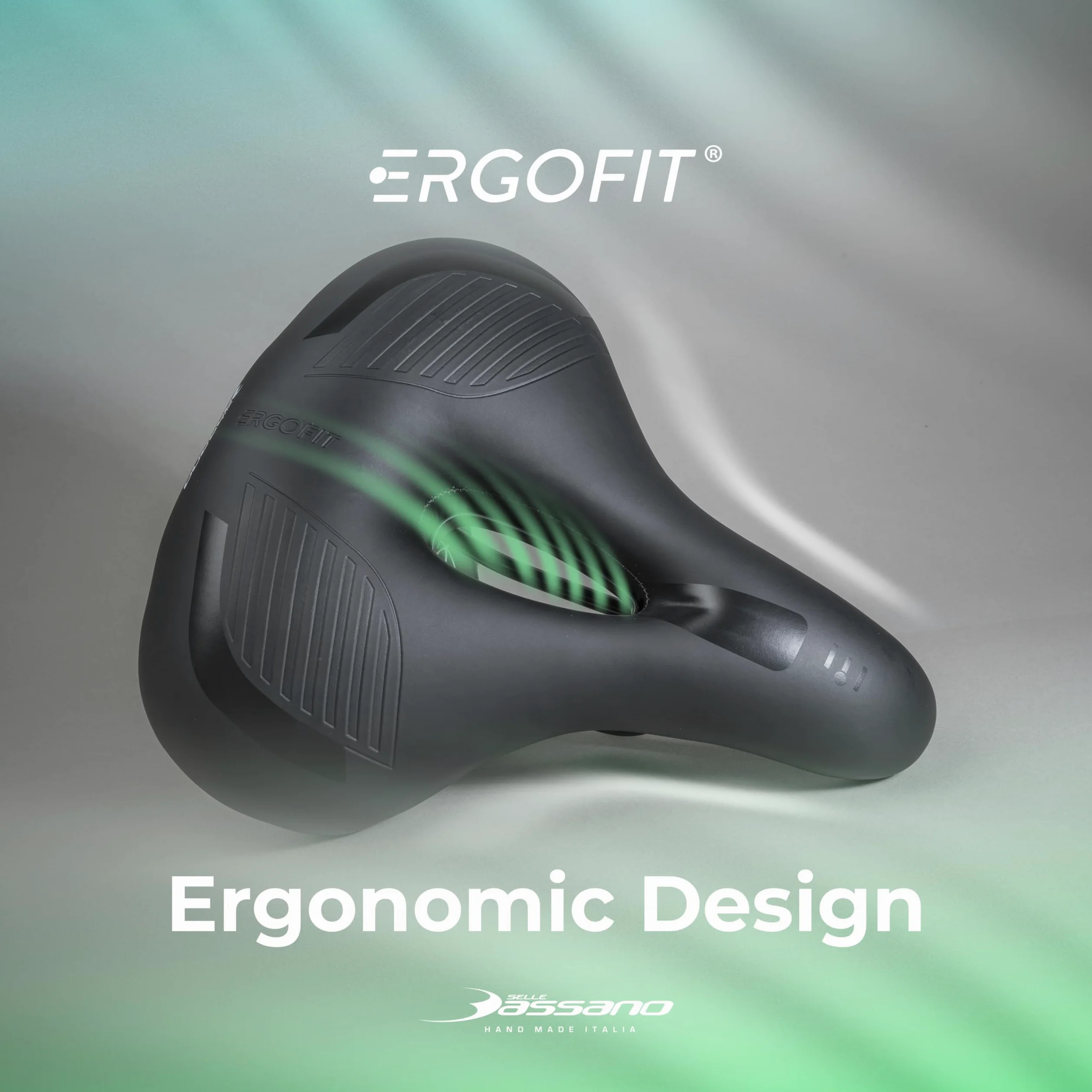 Selle Bassano - Viale Ergofit City XXL SIL Ready, sillín para bicicleta con tecnología Ergofit, cómodo y ergonómico, fabricado en Italia