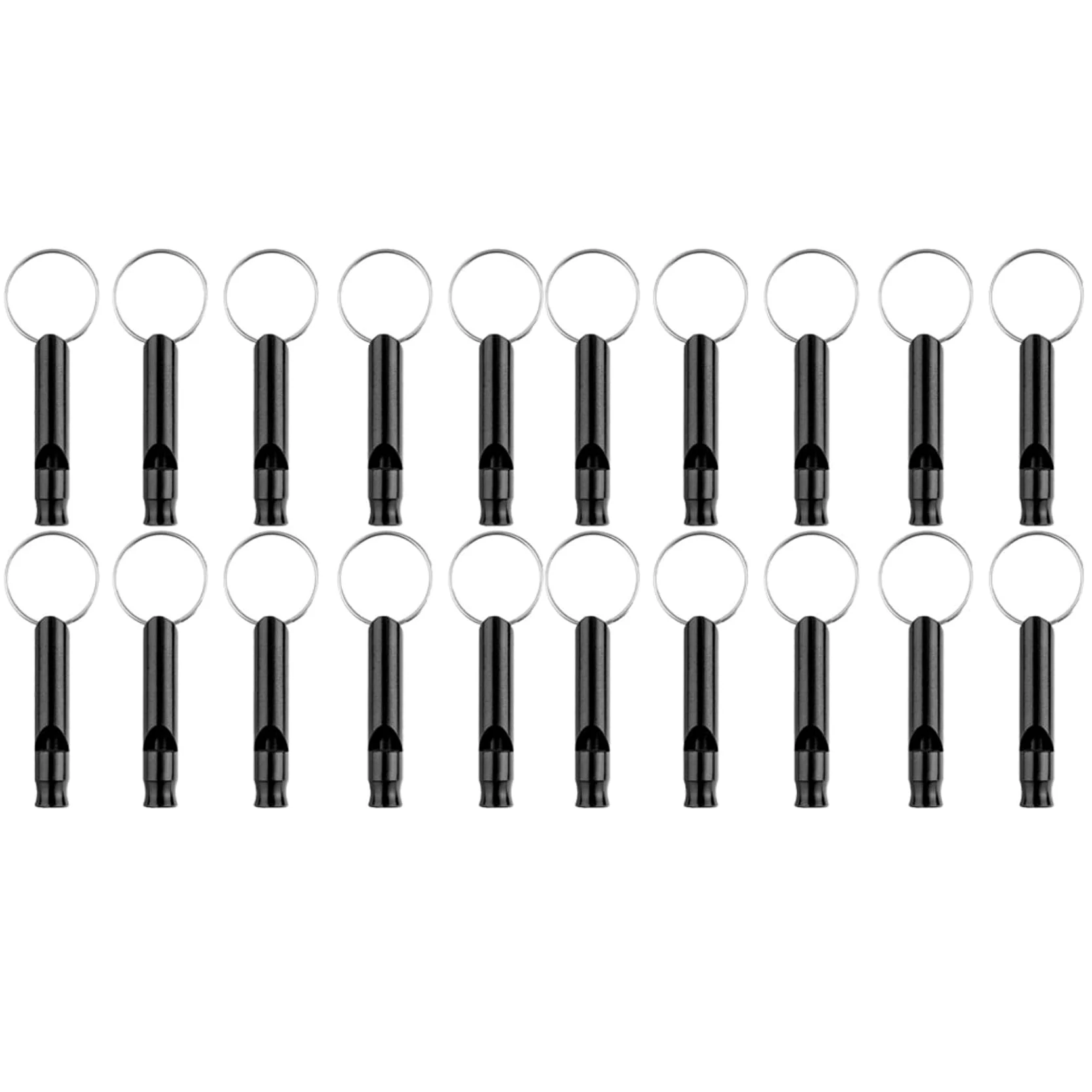 Paquete de 200 Silbato de Aluminio, Silbato Deportivo, Silbatos de Supervivencia de Emergencia con, Negro