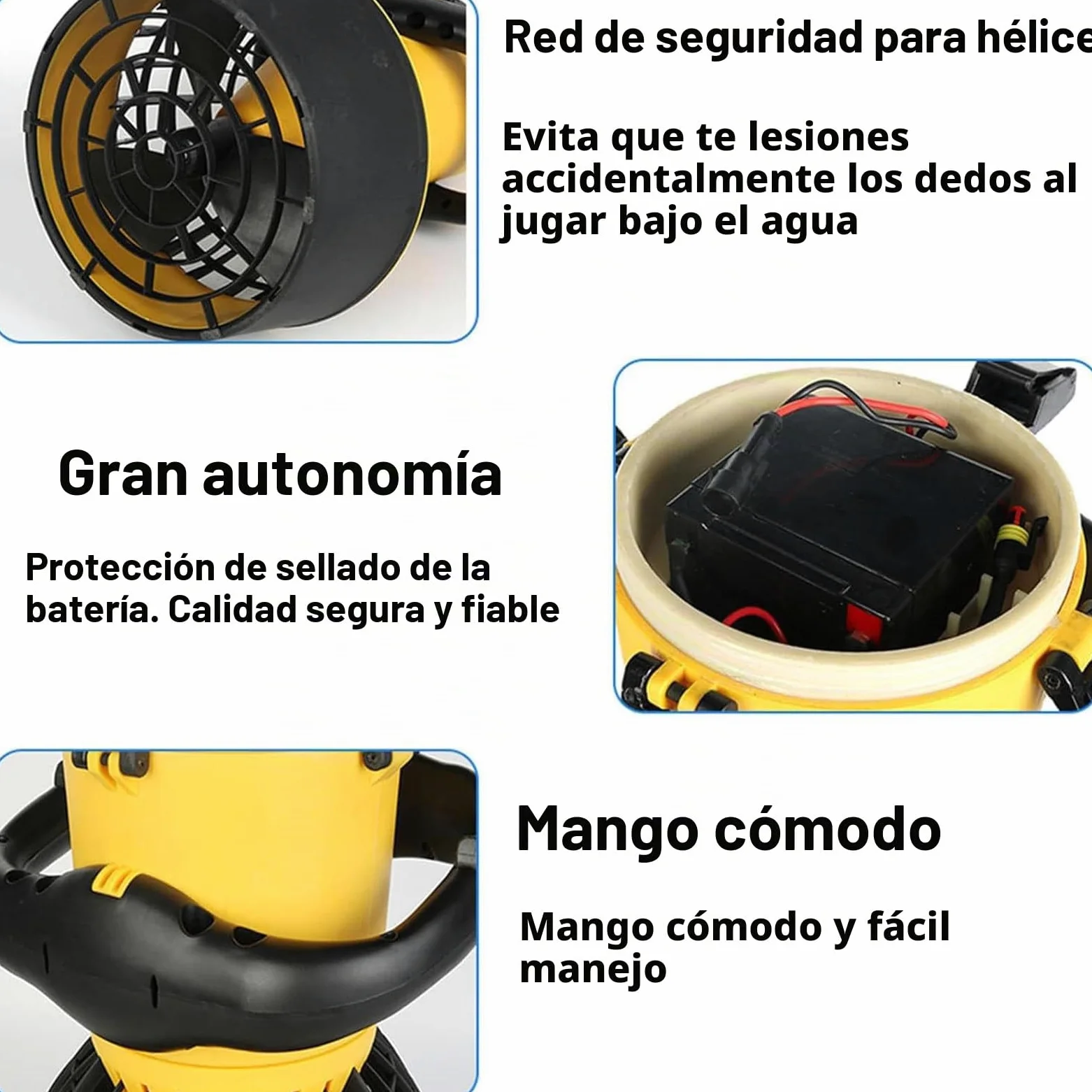 Sea Scooter para Adultos: Explorador Submarino con hélice de Doble Velocidad para Lagos, océanos, Buceo en Piscinas, Aventuras en el mar, batería de Larga duración