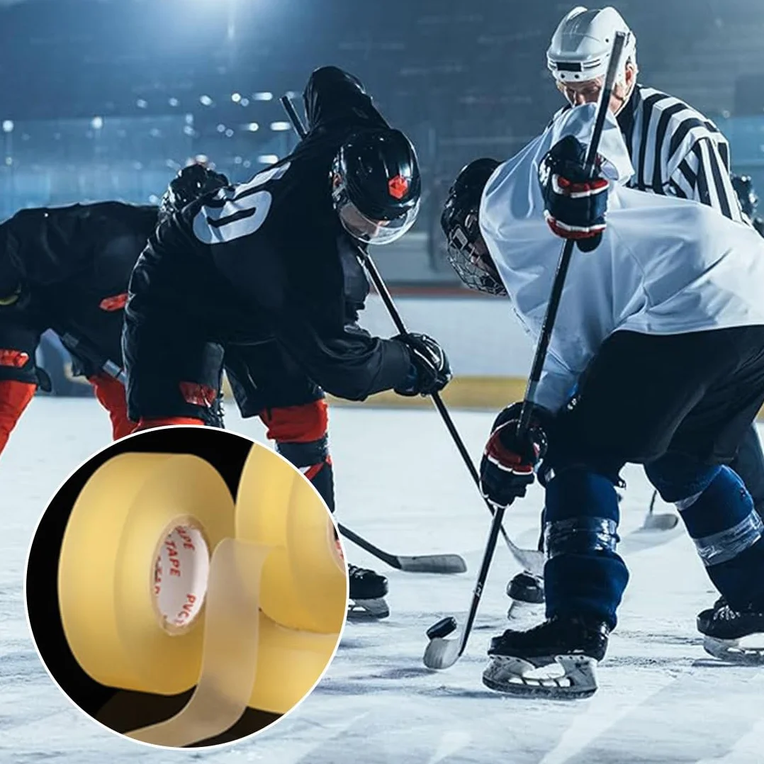 1 Rollo Cintas Transparentes para Hockey Cinta Multiusos, 20m Rollo de Espinilleras, Rollo de Cinta para Equipo Deportivo Regalos Deportivos para Hockey