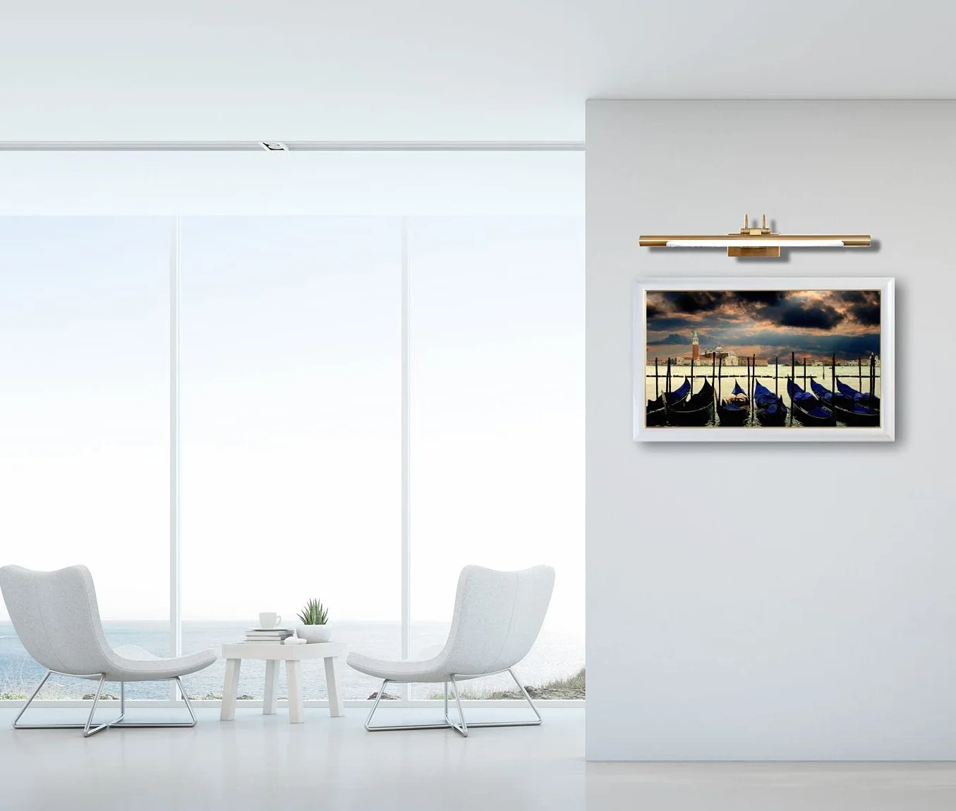 Aplique LED de pared 8W 3000K Bronce envejecido 50cm articulado giratorio