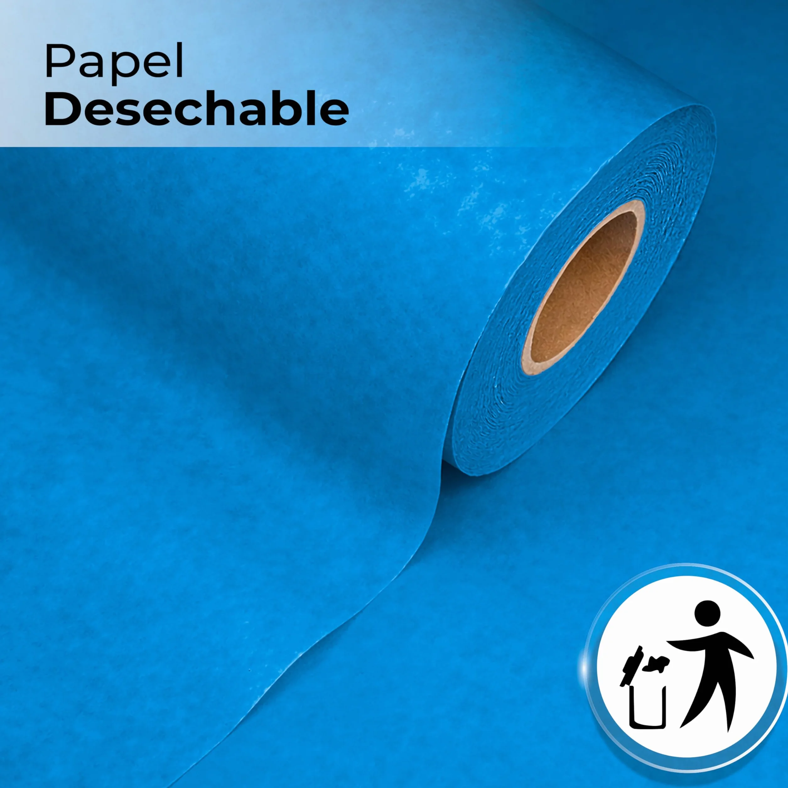 Papel Camilla Parafinado Antigoteo Azul 60 cm x 70 m 6 Rollos