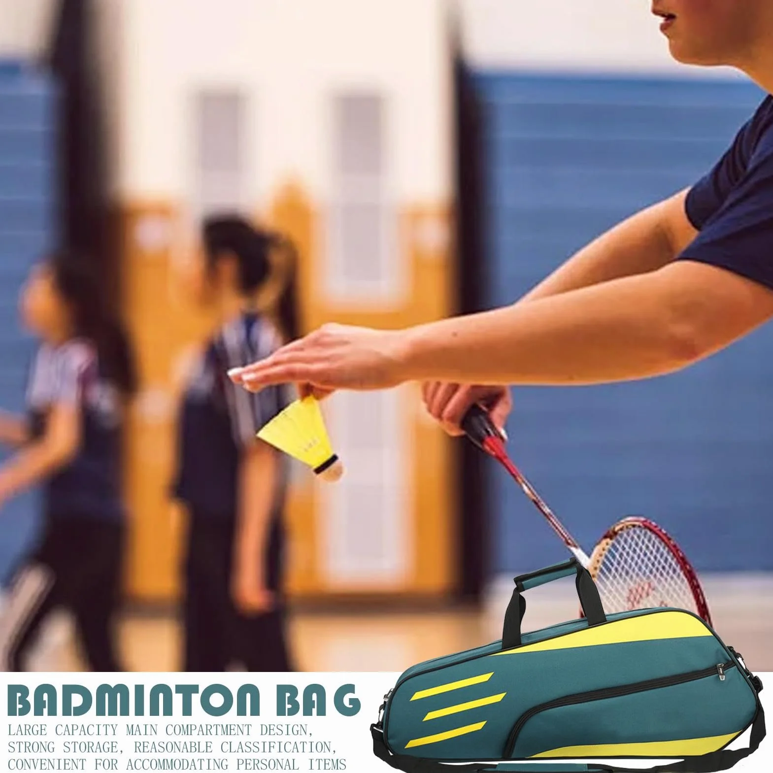 Bolsa Para Raqueta De Bádminton - Bolsa Impermeable Para Funda Para Raquetas De Bádminton, Bolsa De Transporte Para Hombro De Tenis | Bolso Duradero De La Raqueta De Tenis Del Diseño Ergonómico