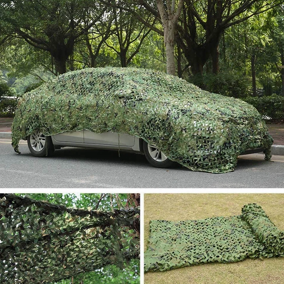 Red de Camuflaje Forestal de 4 m (10 × 13 pies), Red Militar de Camuflaje, Redes de protección Solar para Caza, Red de Camuflaje para Tiro y Acampada, Redes de Malla para Ciervos