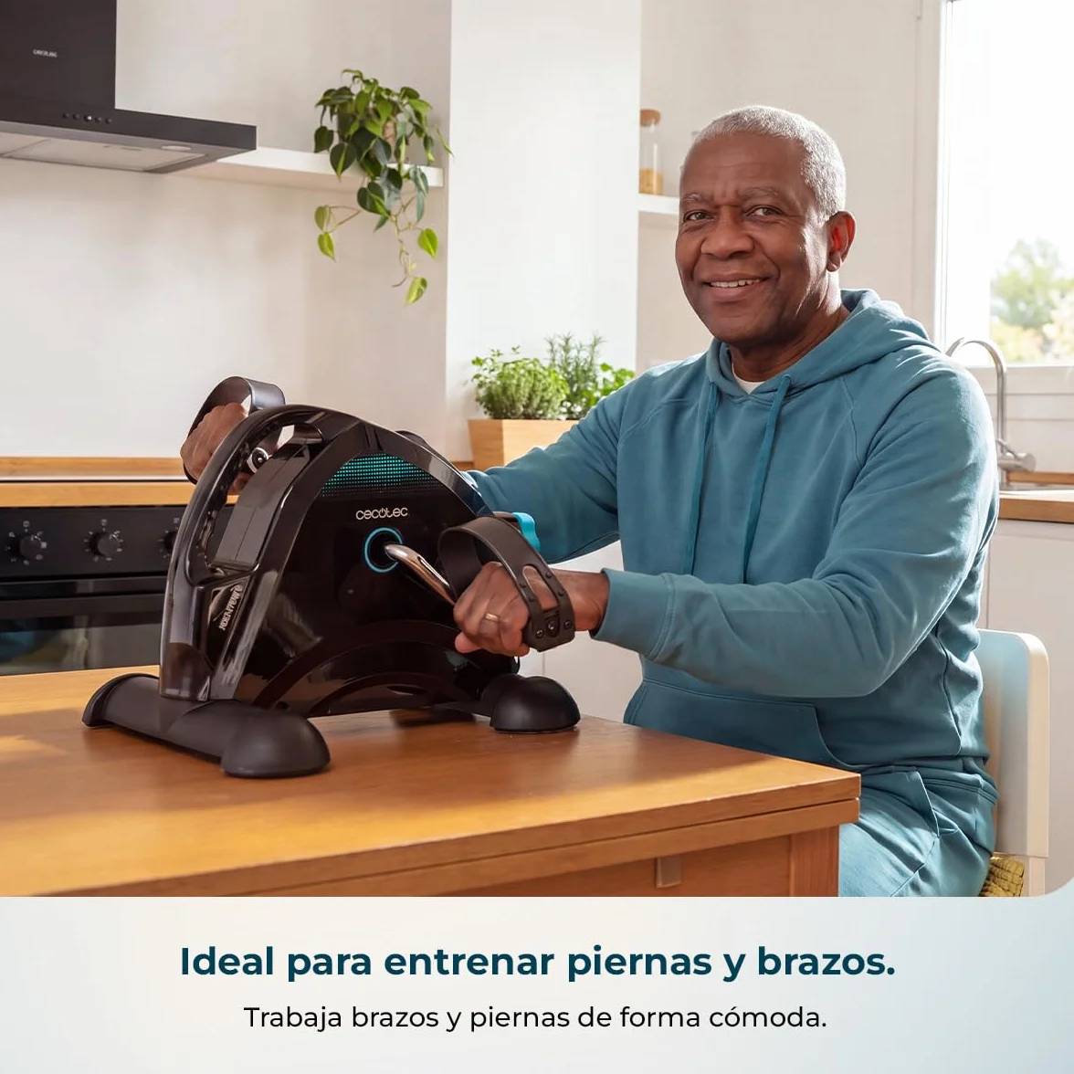 Cecotec Pedales Estáticos Drumfit Cycle Compact Neo. Compacto, Niveles de Resistencia Regulables Manualmente, Funcionamiento Sencillo e Intuitivo, Pantalla LCD, Peso Máximo 100 Kg