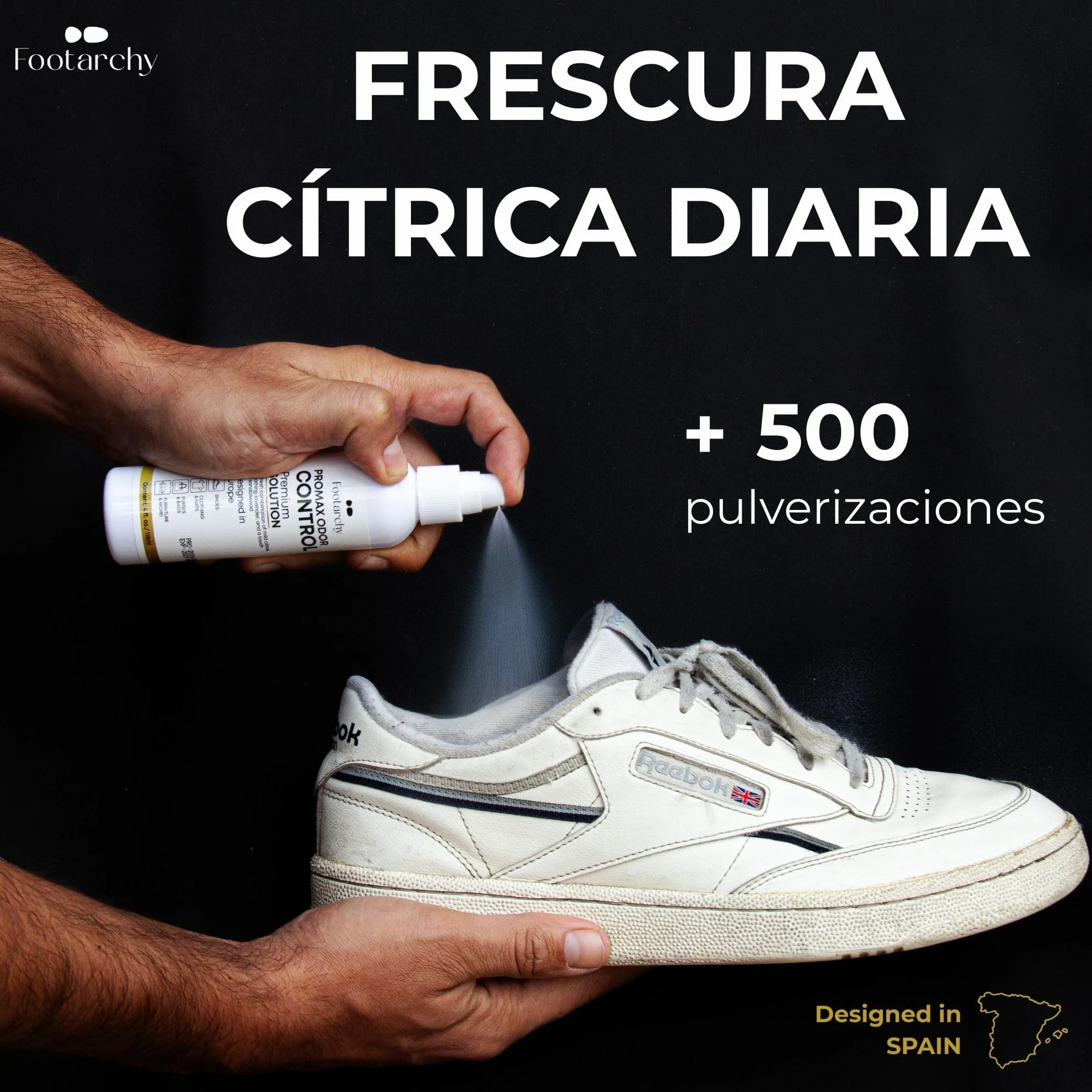 Spray Ambientador Desodorante Suave para Zapatos Aroma Cítrico Secado Rápido