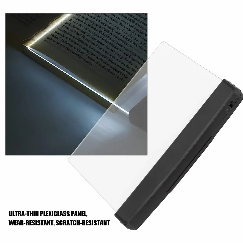 ASHATA Lightwedge Lámpara de lectura LED brillo ajustable tamaño pequeño