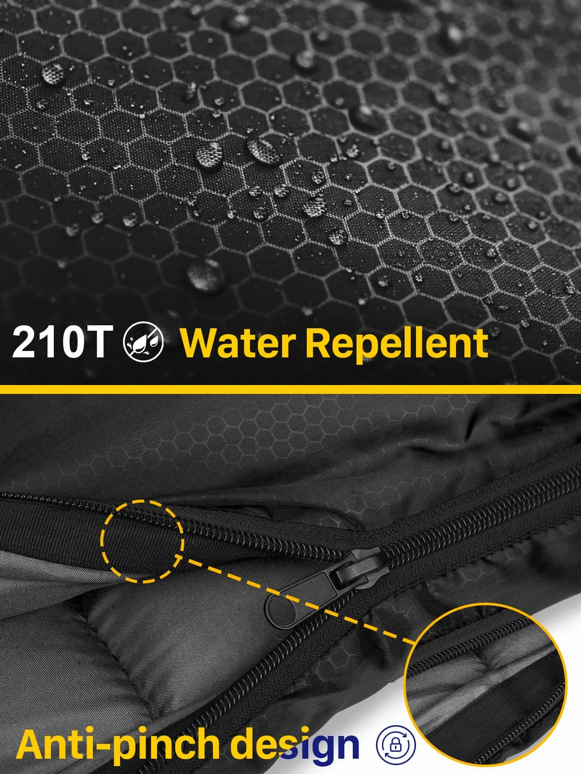 Forceatt Saco de Dormir para Adultos (210x80CM) -7~20°C Saco de Dormir Compacto 4 Estaciones, Saco de Dormir Invierno a Prueba de Agua y Desgarros,Lgrande para Camping y Senderismo.