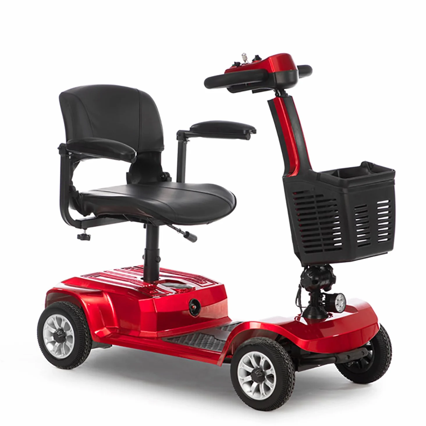 Scooter de movilidad eléctrica Scooters eléctricos de viaje plegables de 4 ruedas con cesta, soporta 110 kg de peso, velocidad máxima de 6 km/h, para todo terreno, para personas mayores, adultos