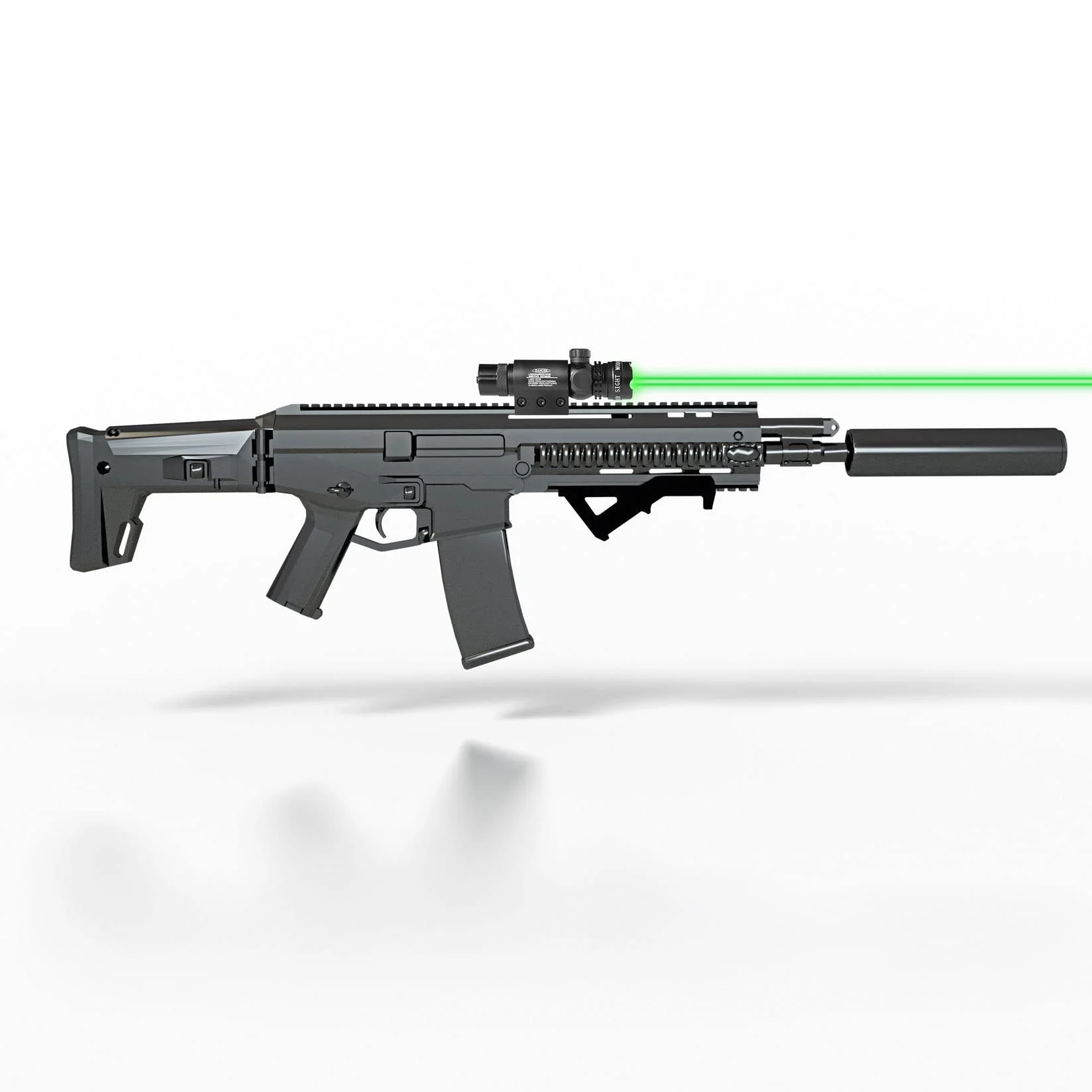 Puntero Laser Potente con Mira Telescópica y Soporte Picatinny, Ajustable para Riel 11 mm y 22 RF Airgun