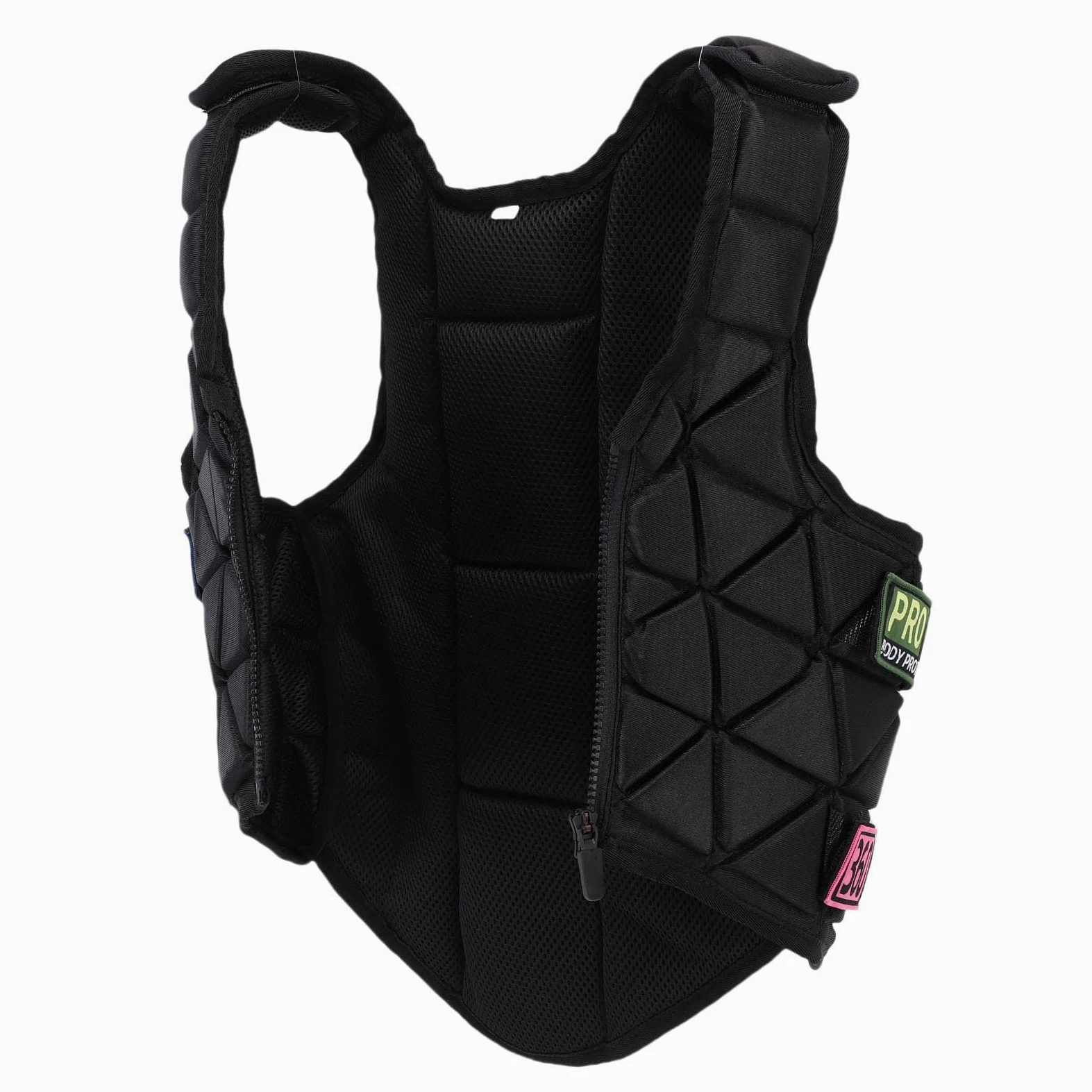 Asixxsix Chaleco de equitación con absorción de impactos, fácil de poner, forro transpirable, libertad de movimiento, comodidad, protector corporal flexible para niños y niñas. (CM)